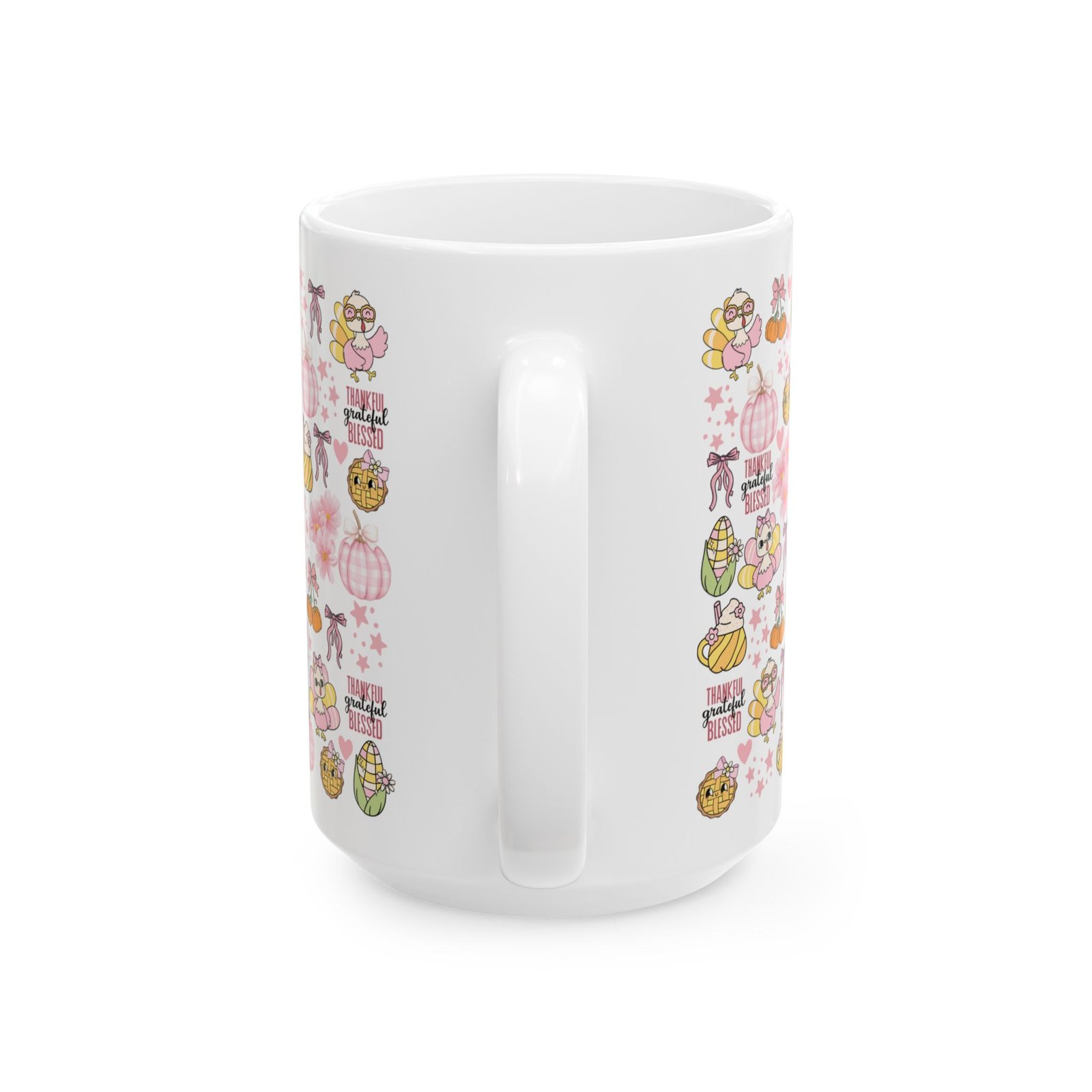 Thankful,Grateful and Blessed Ceramic Mug - Perfect for Fall Celebrations - Image 2