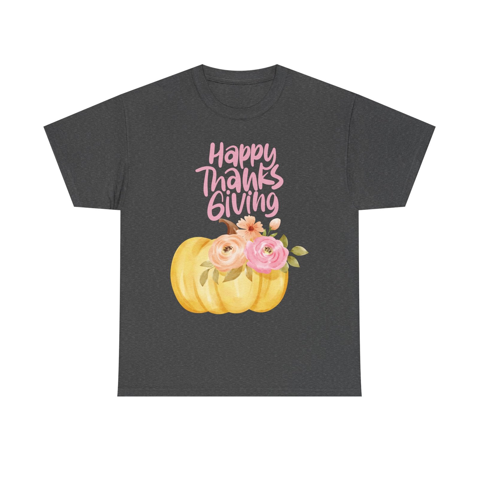 thanksgiving floral tee, holiday shirt, fall fashion, gifts for her, pumpkin t shirt, autumn apparel, friendsgiving outfit