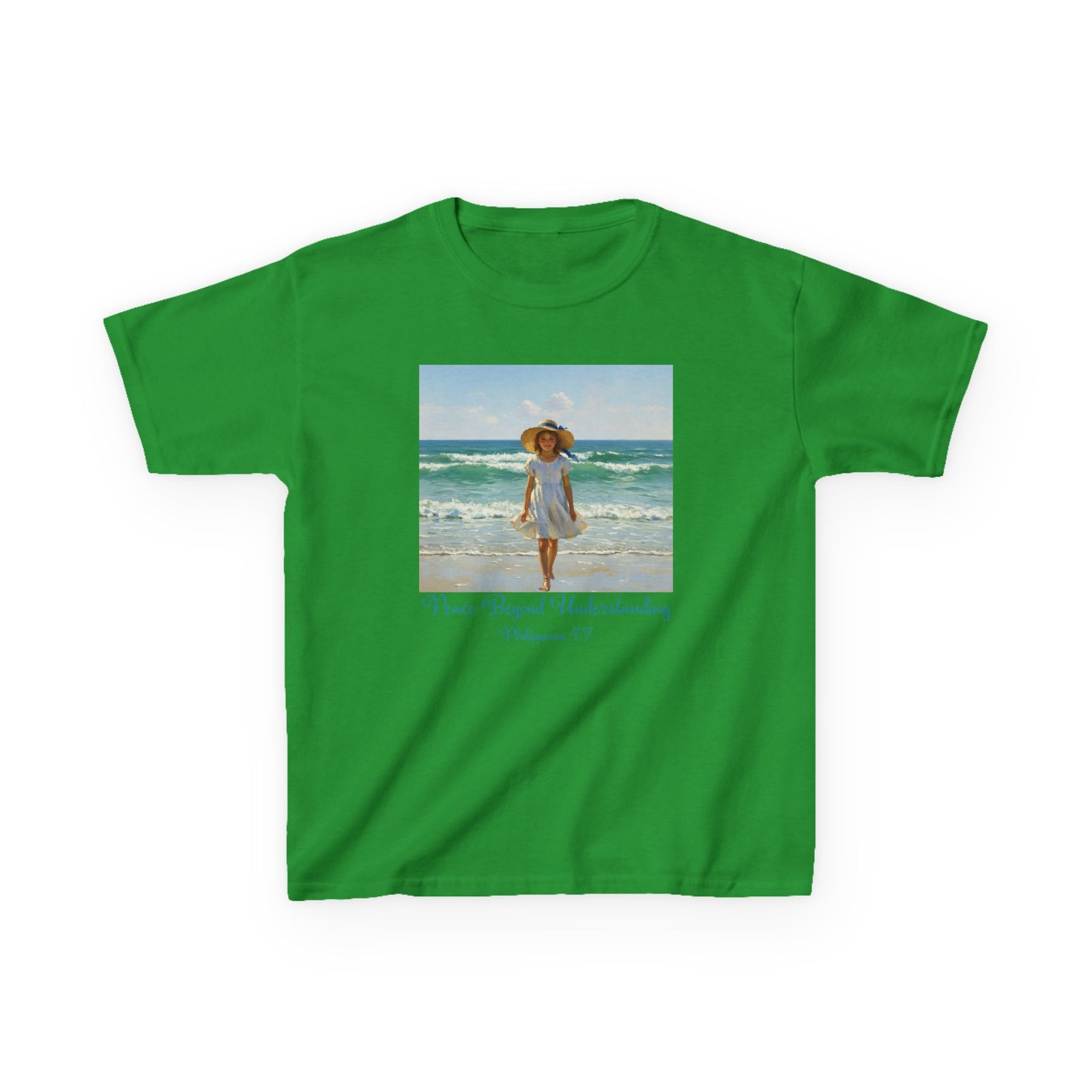 whimsical girl at the beach fun kids tee, summer shirt, beach day tee, vacation outfit, cute kids clothing