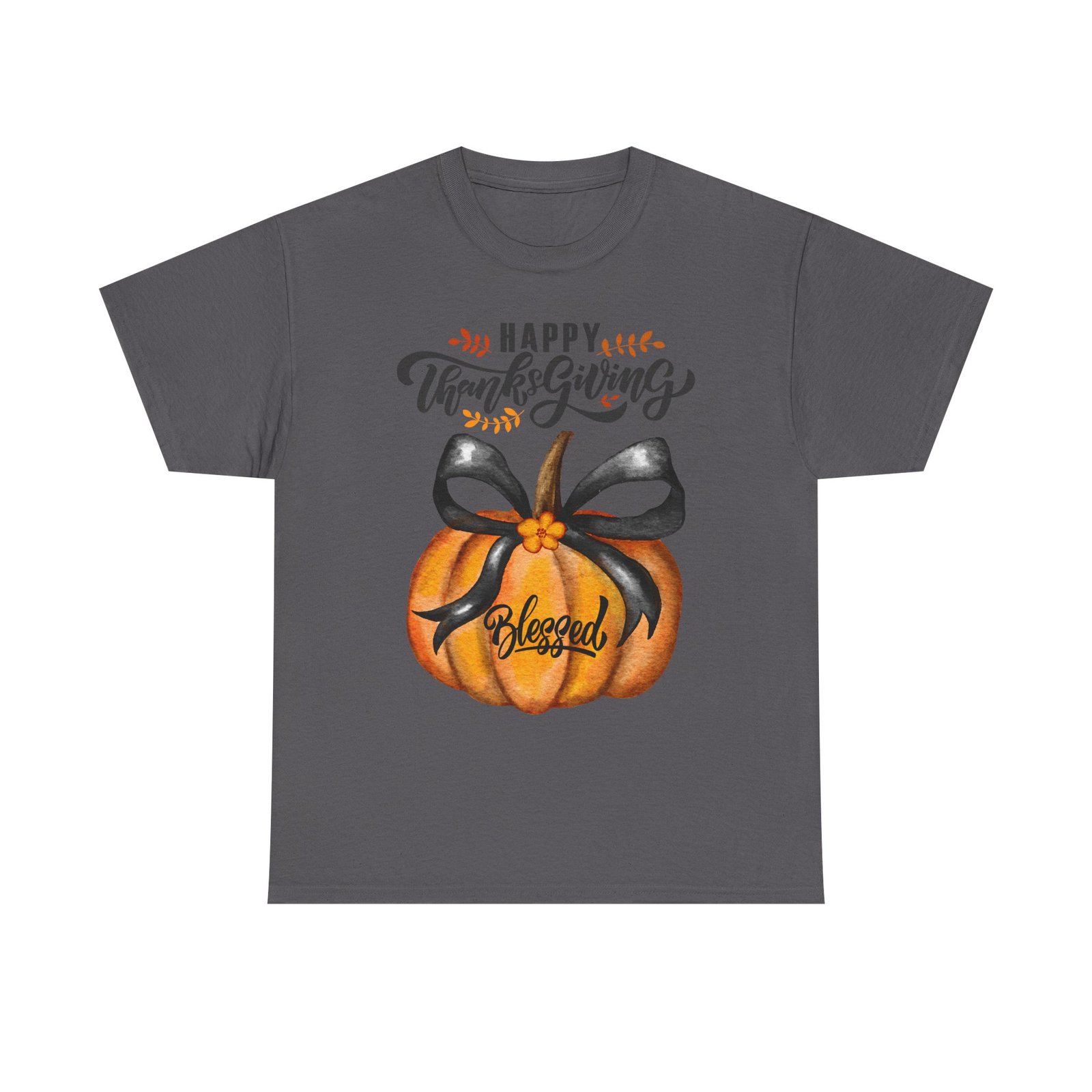 thanksgiving pumpkin tee happy thanksgiving, blessed shirt, fall apparel, unisex cotton tee, holiday gift