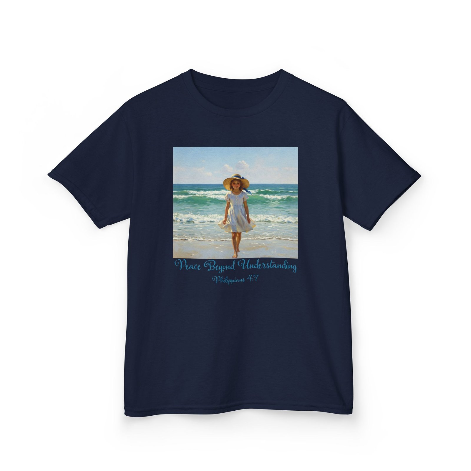 whimsical girl at the beach fun kids tee, summer shirt, beach day tee, vacation outfit, cute kids clothing