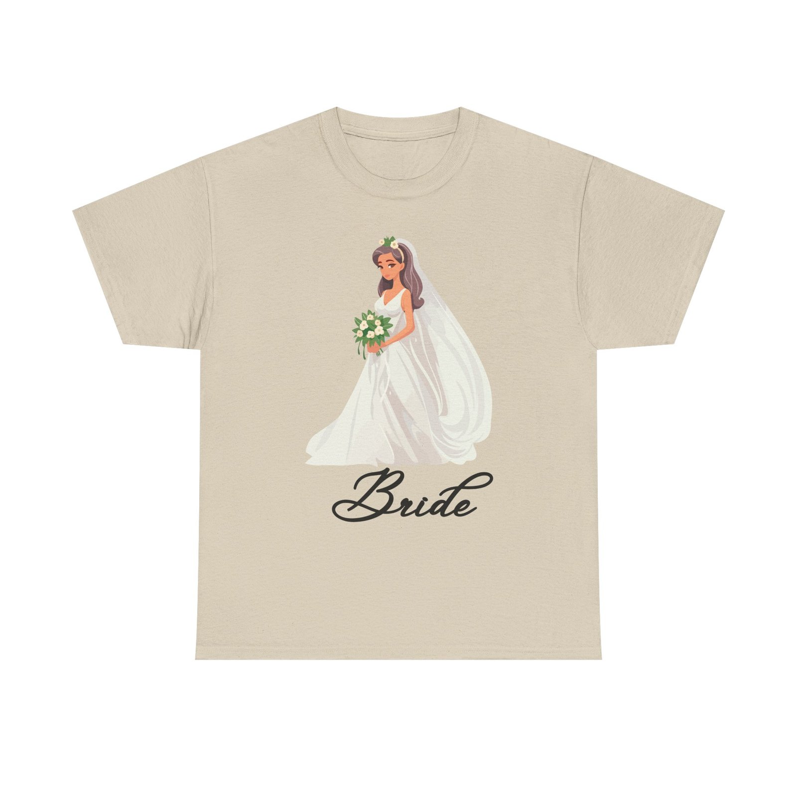 bride sketch unisex heavy cotton tee perfect for weddings, bridal showers, bachelorette parties, engagements, and gifts