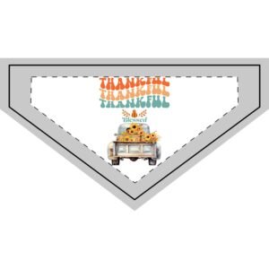 Matching A-Thankful Clip-on Pet Bandana - Perfect for Thanksgiving, Daily Walks, Pet Lovers, Holidays, or Special Occasions