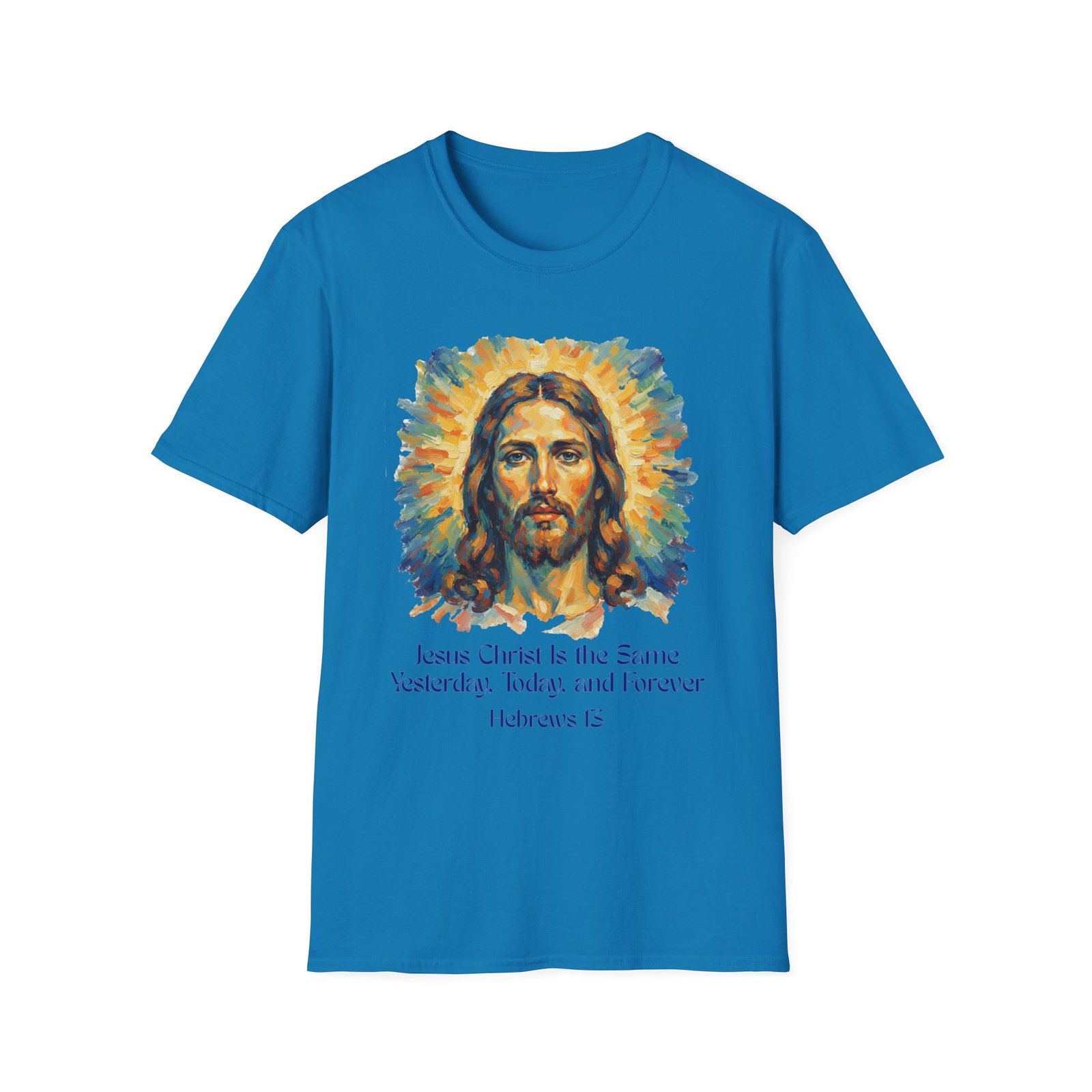jesus christ graphic tee, unisex softstyle t shirt, faith apparel, inspirational gift, religious top
