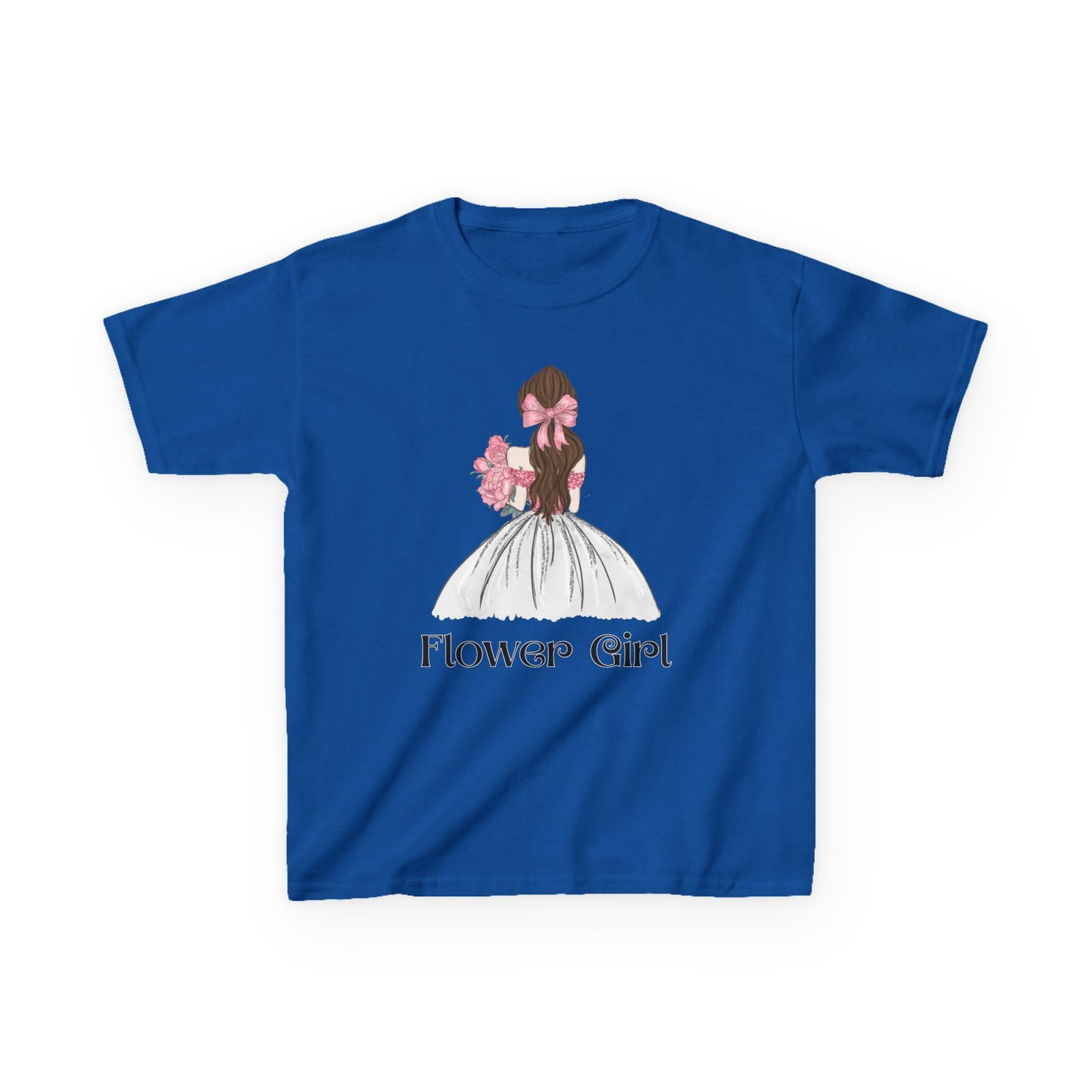 flower girl tee kids adorable cotton t shirt for weddings, birthday parties, flower girls, special occasions, stylish kids wear
