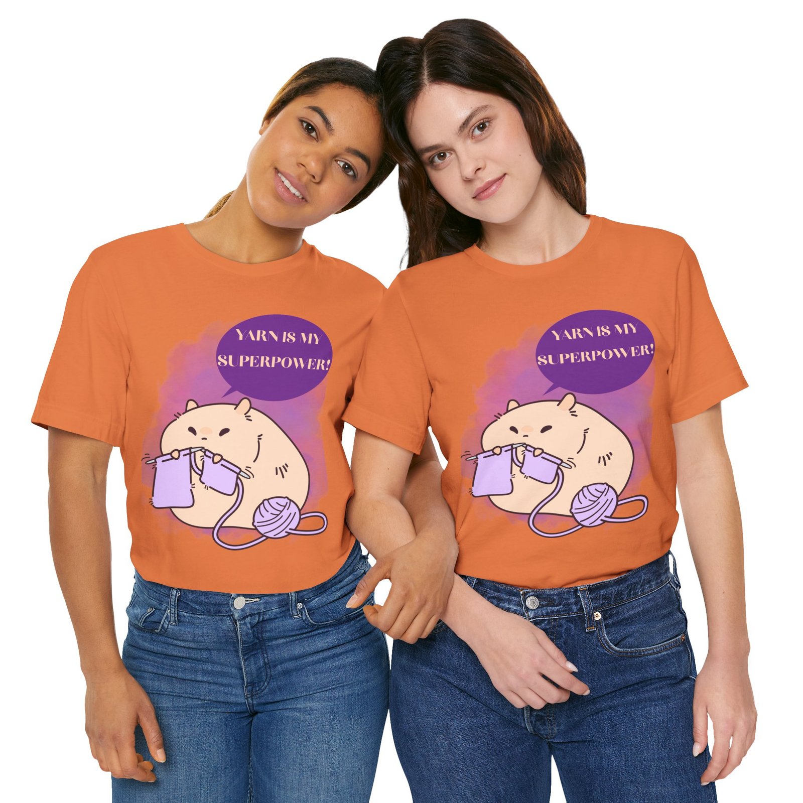 Yarn is my superpower! Crafty Knitting Superpower Tee for Crafters - Image 40