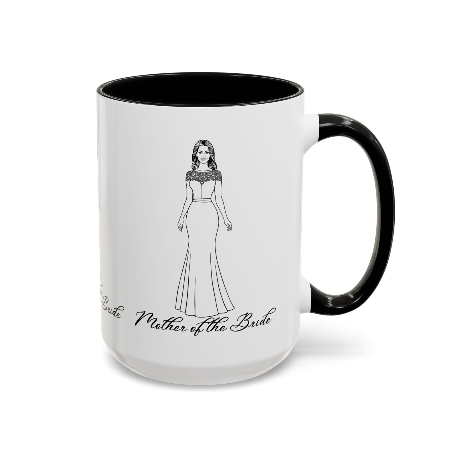 the mother of the bride accent coffee mug (11, 15oz)