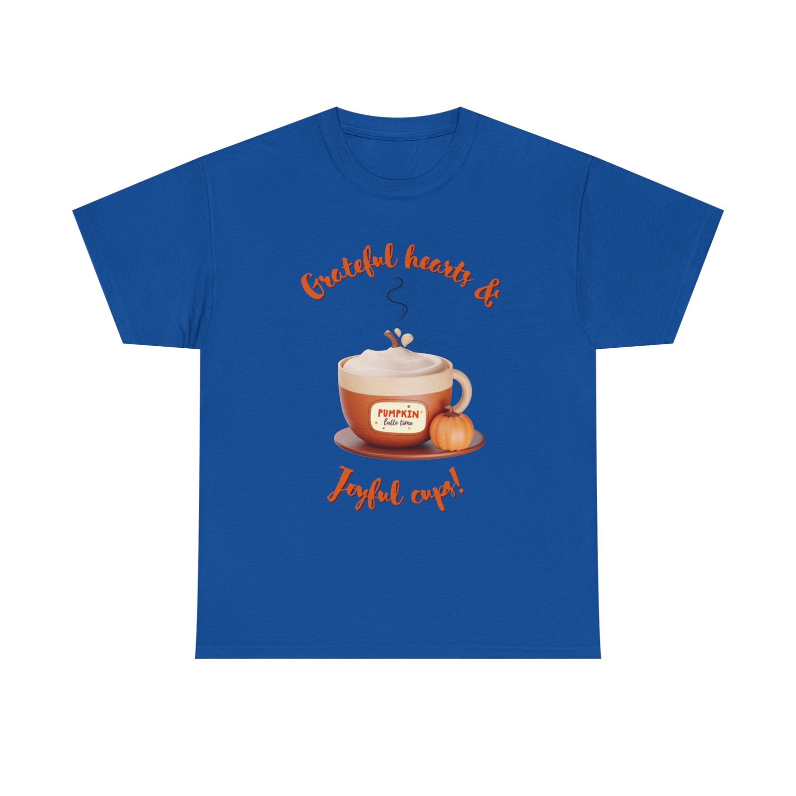 happy thanksgiving grateful hearts & joyful cups unisex tee, cozy fall t shirt, thanksgiving gift, coffee lover apparel, autumn fashion