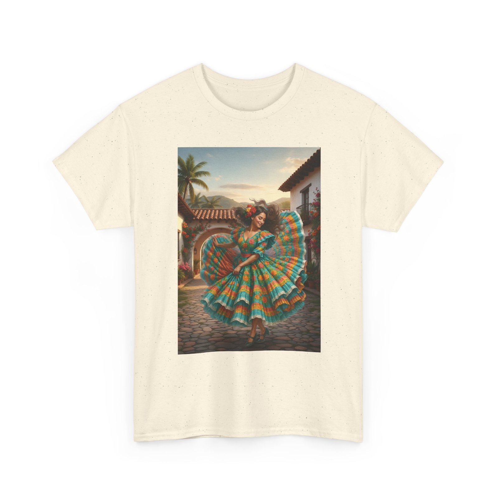 folklórico dancer vibrant graphic tee perfect for festivals, casual outings, gifts, dance lovers, unisex fashion