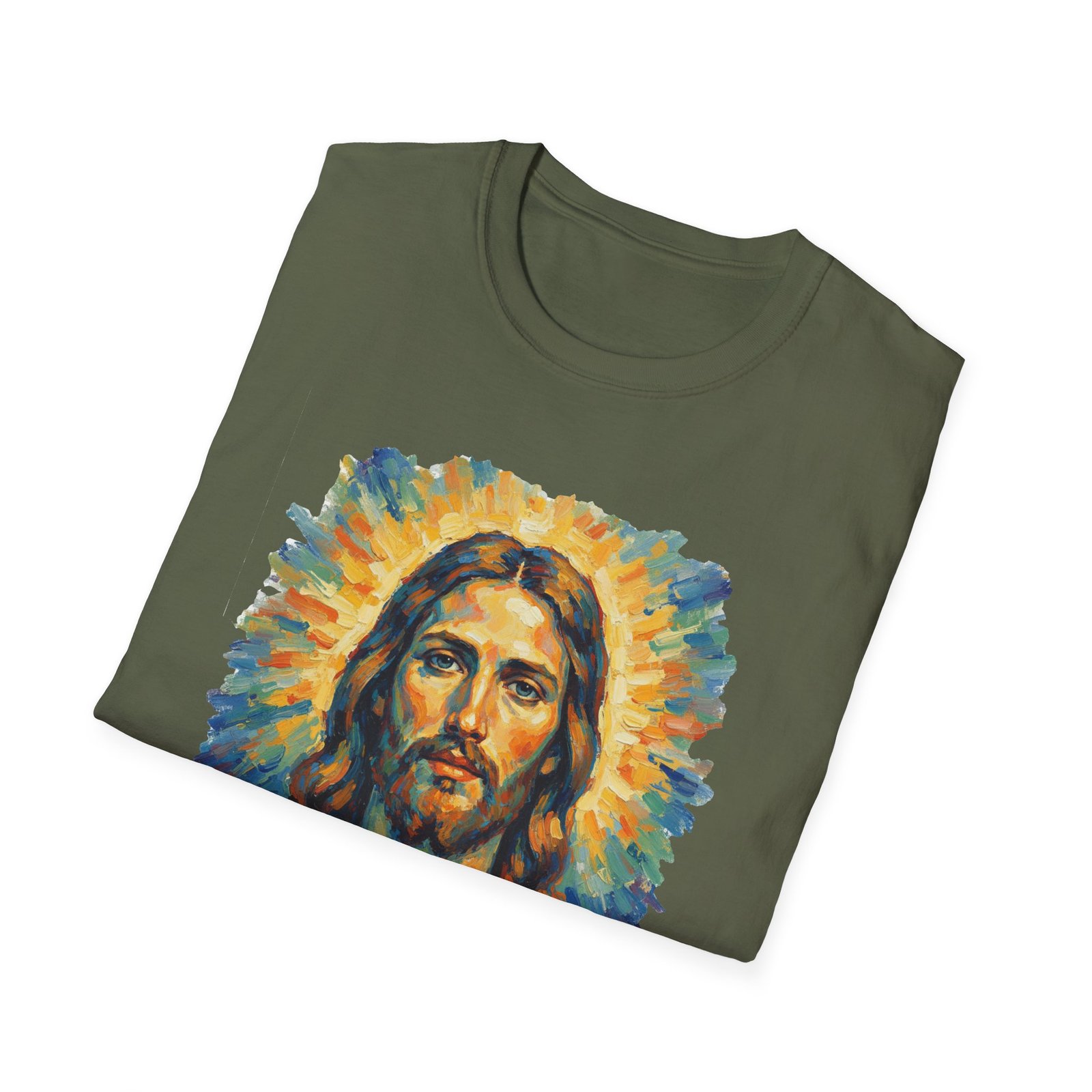 jesus christ graphic tee, unisex softstyle t shirt, faith apparel, inspirational gift, religious top