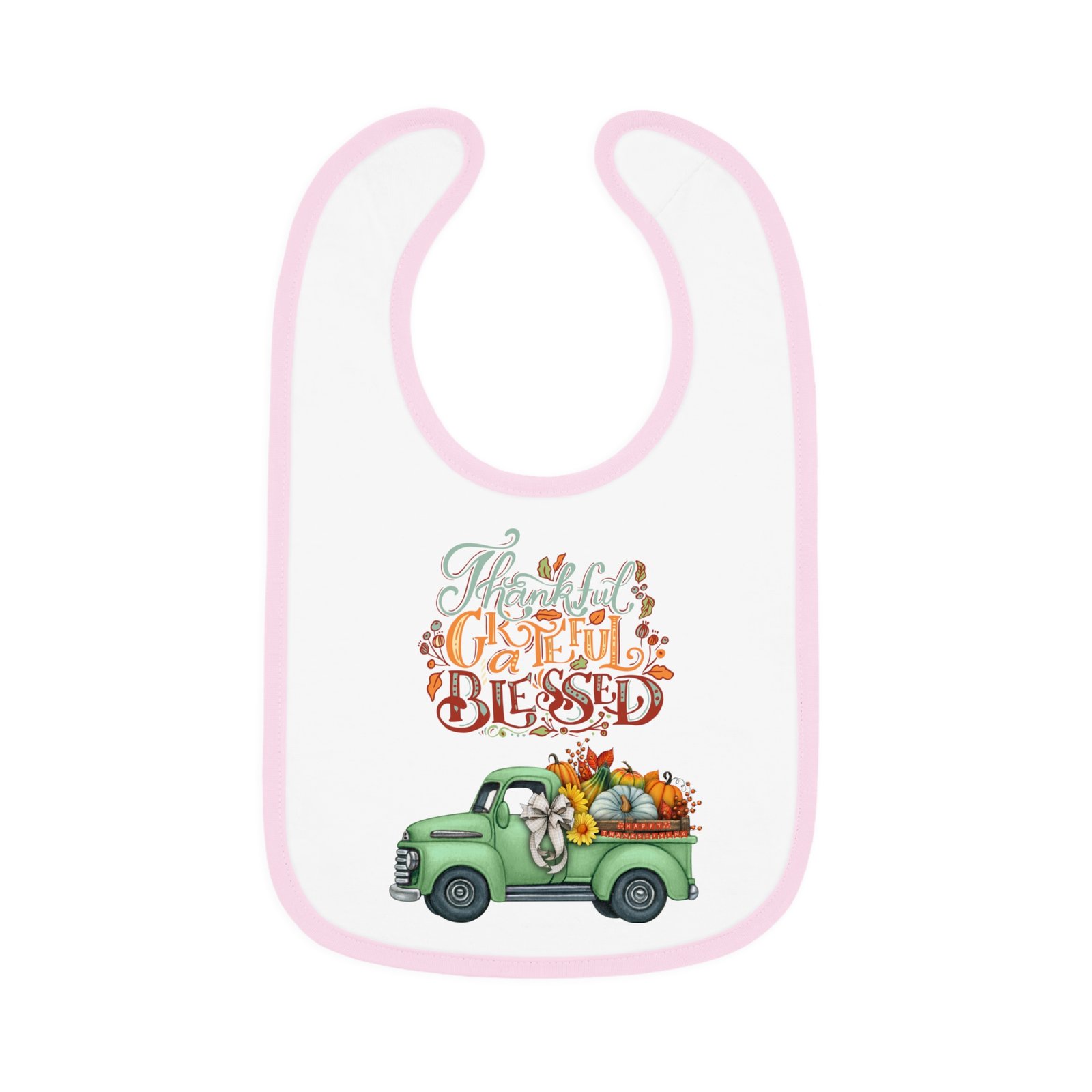 thankful bib for babies | grateful & blessed baby bib | cute fall bib for toddlers | thanksgiving baby gift | holiday feeding bib