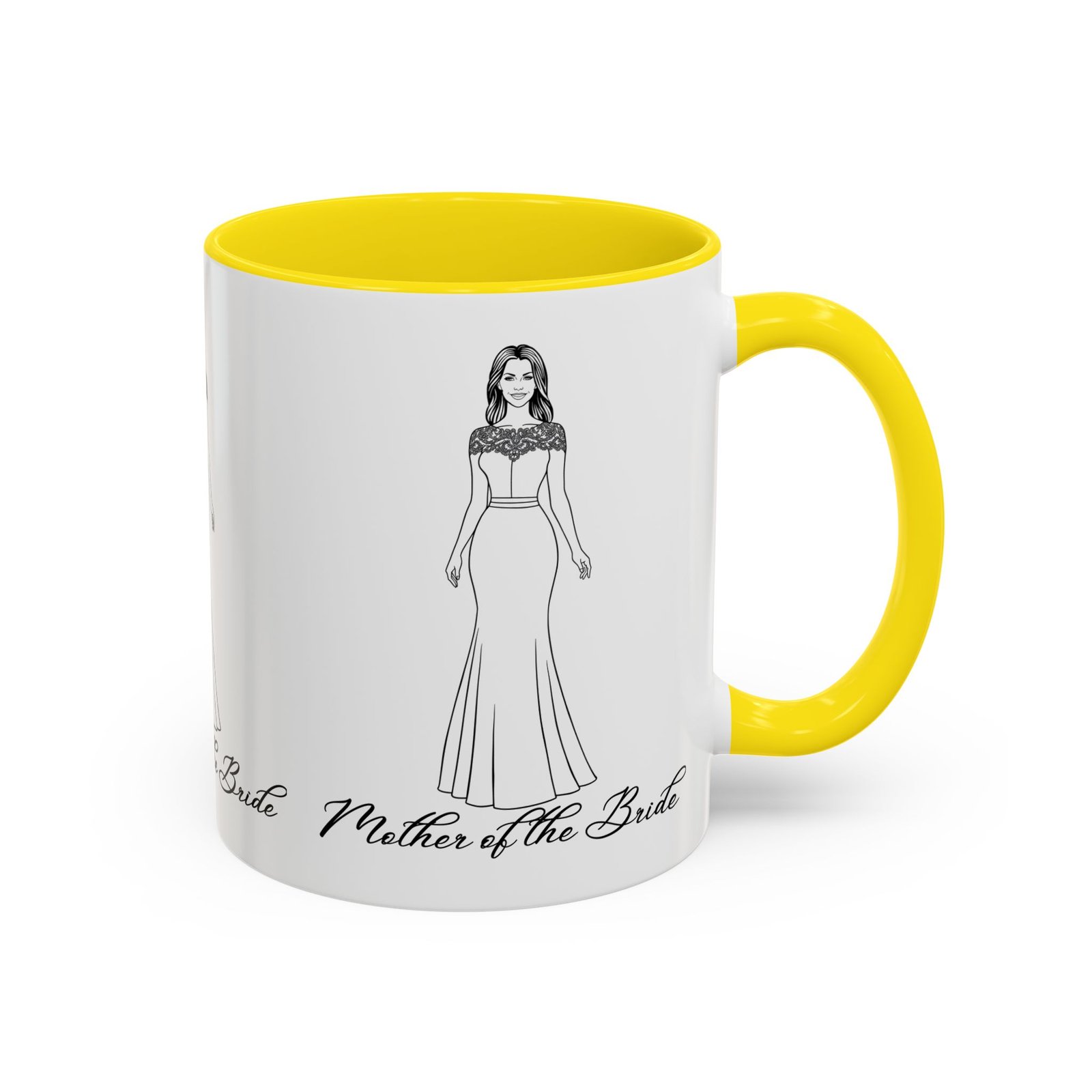 the mother of the bride accent coffee mug (11, 15oz)