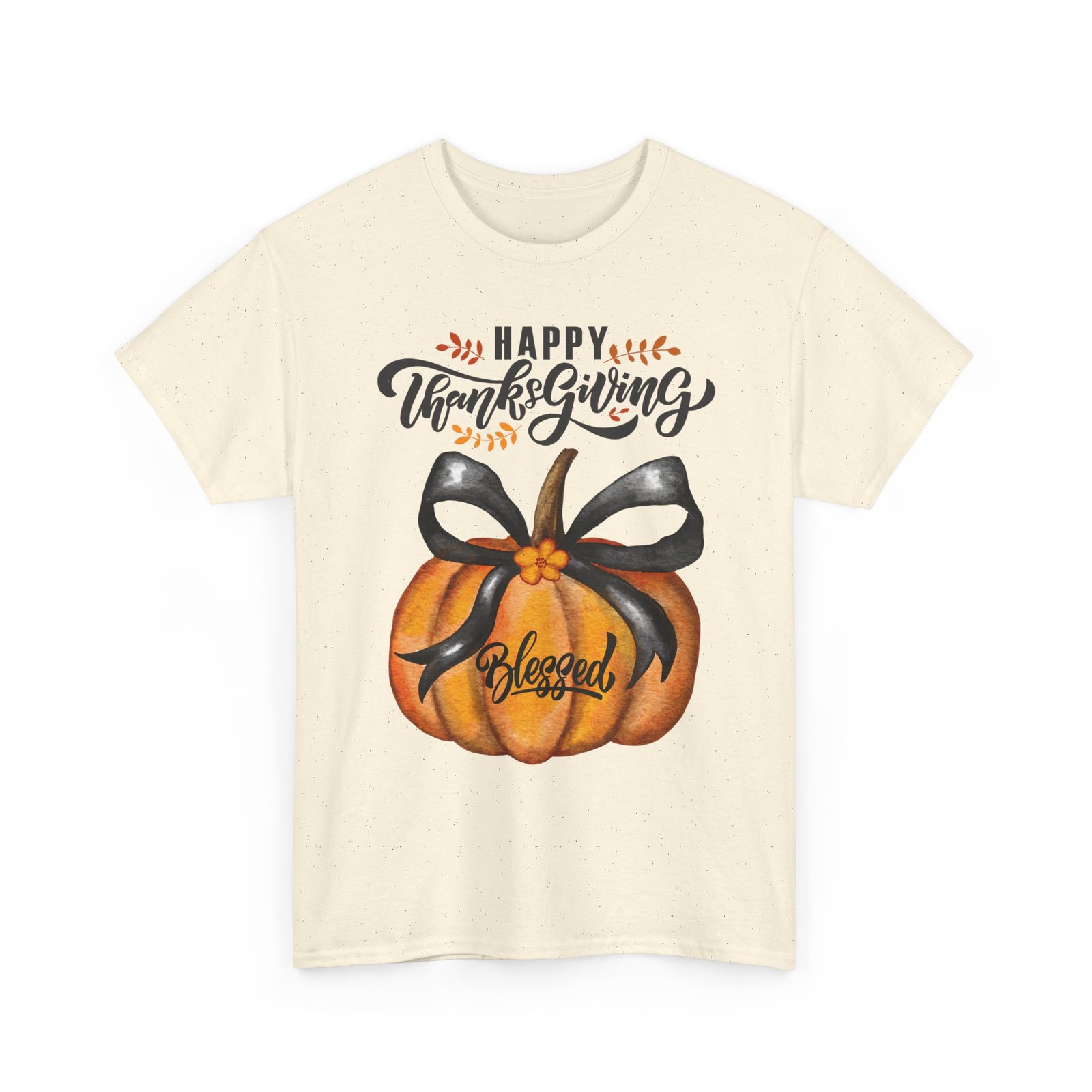 thanksgiving pumpkin tee happy thanksgiving, blessed shirt, fall apparel, unisex cotton tee, holiday gift
