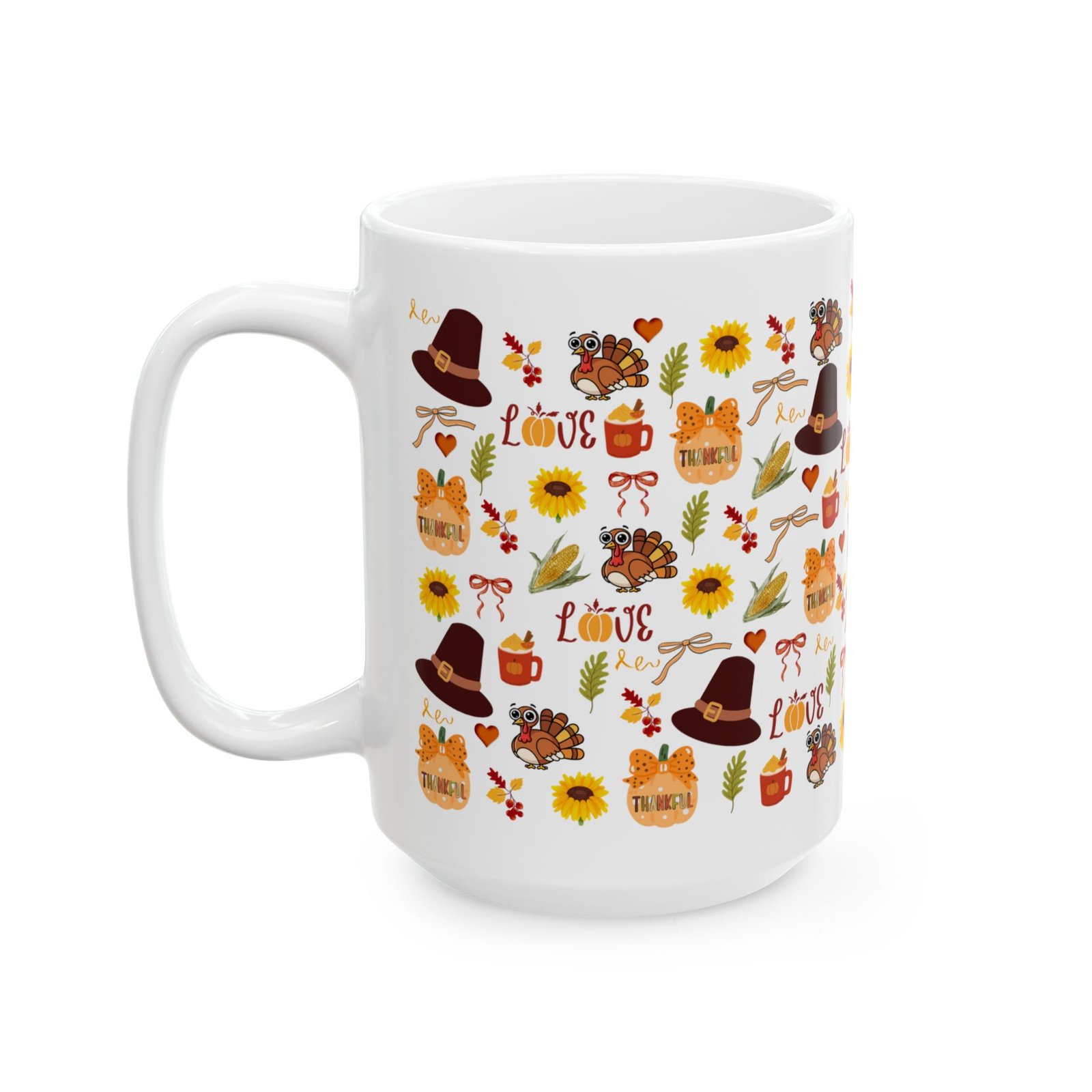 Fall Harvest Ceramic Mug - Cozy Seasonal Design 15 oz - Image 3