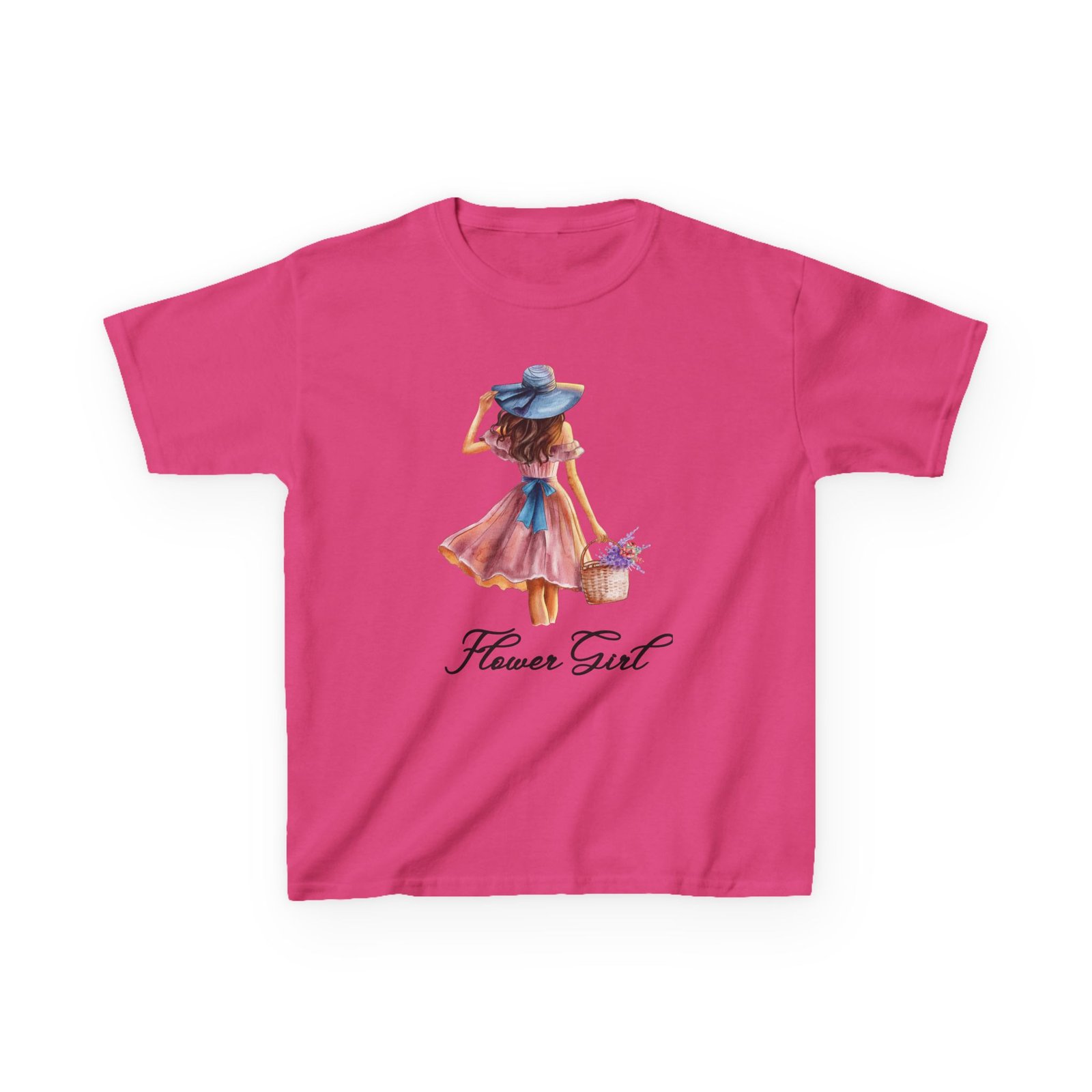 flower girl kids tee, cute kids t shirt, spring fashion, outdoor playwear, children's gift, floral design