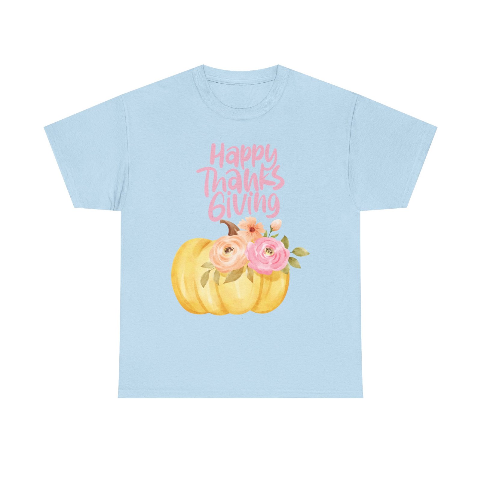 thanksgiving floral tee, holiday shirt, fall fashion, gifts for her, pumpkin t shirt, autumn apparel, friendsgiving outfit