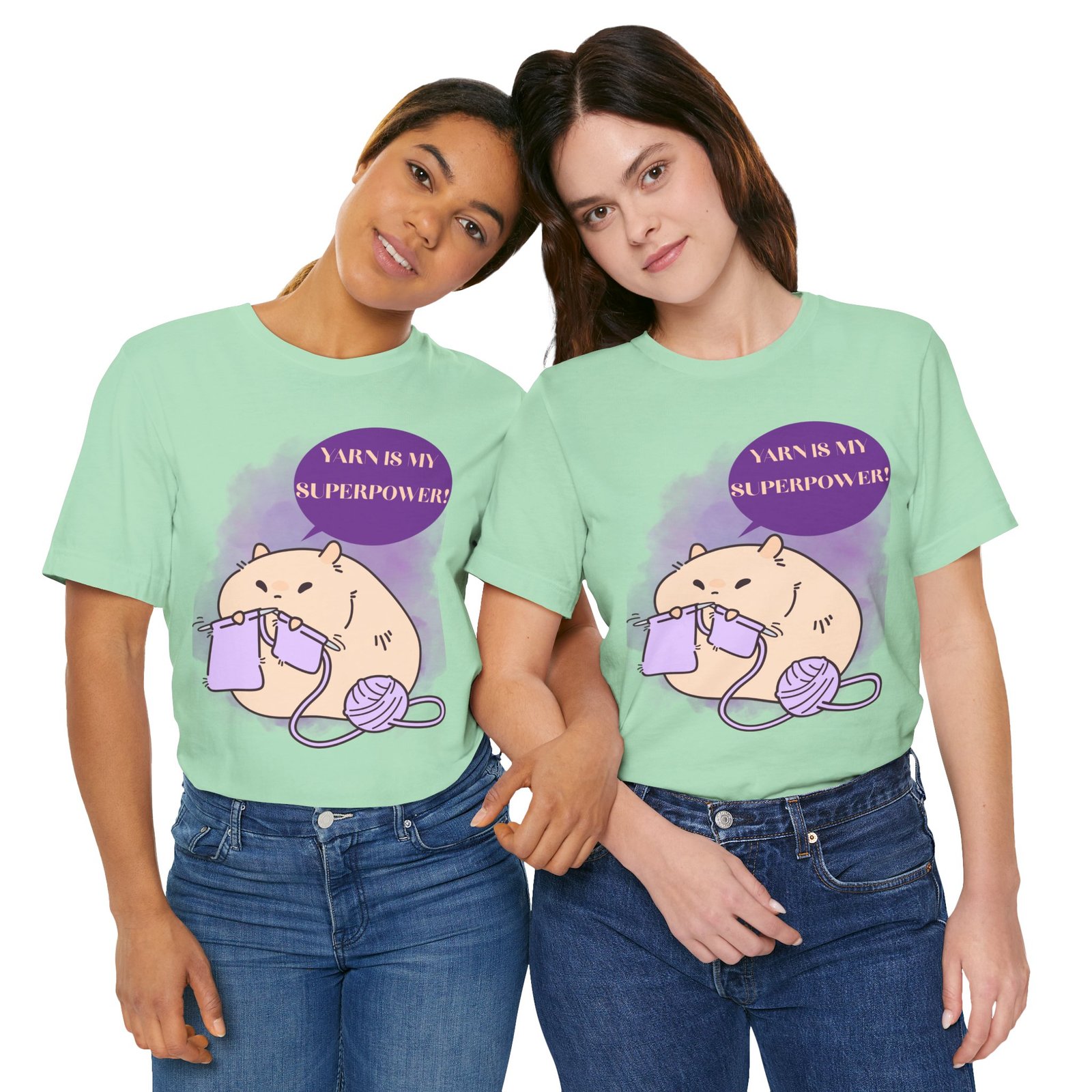 Yarn is my superpower! Crafty Knitting Superpower Tee for Crafters - Image 52