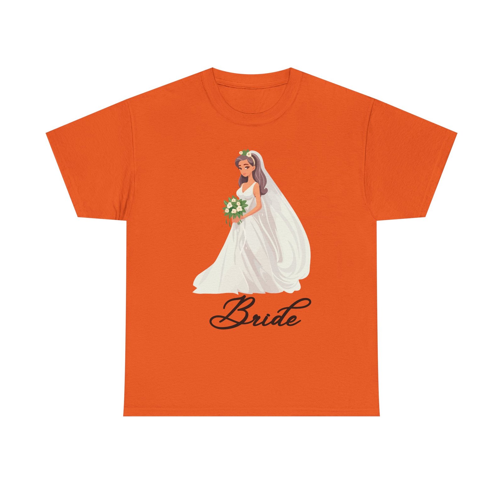 bride sketch unisex heavy cotton tee perfect for weddings, bridal showers, bachelorette parties, engagements, and gifts