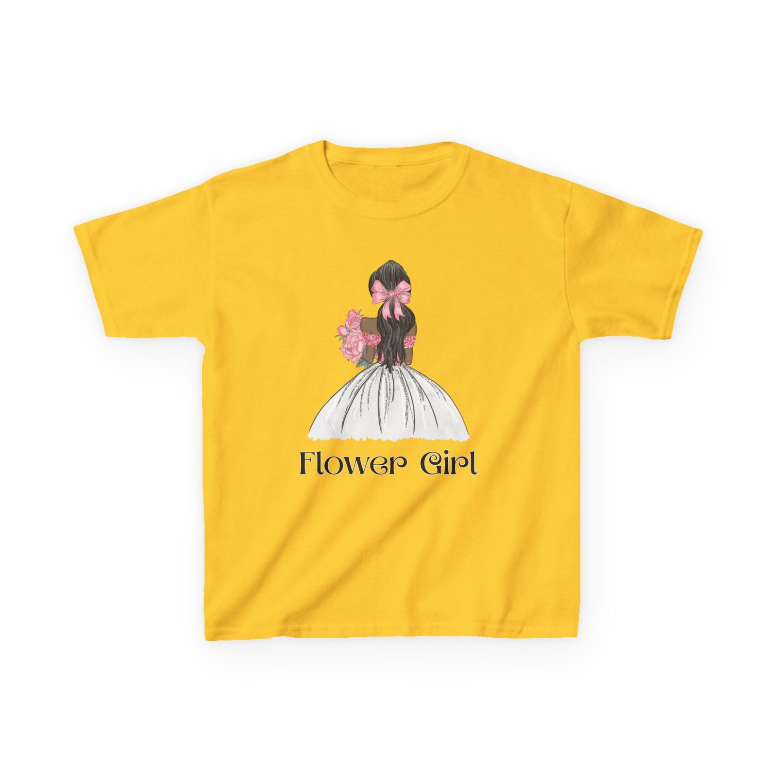 flower girl kids tee, cute floral t shirt for flower girls, wedding apparel, toddler gift, birthday outfit, spring fling top
