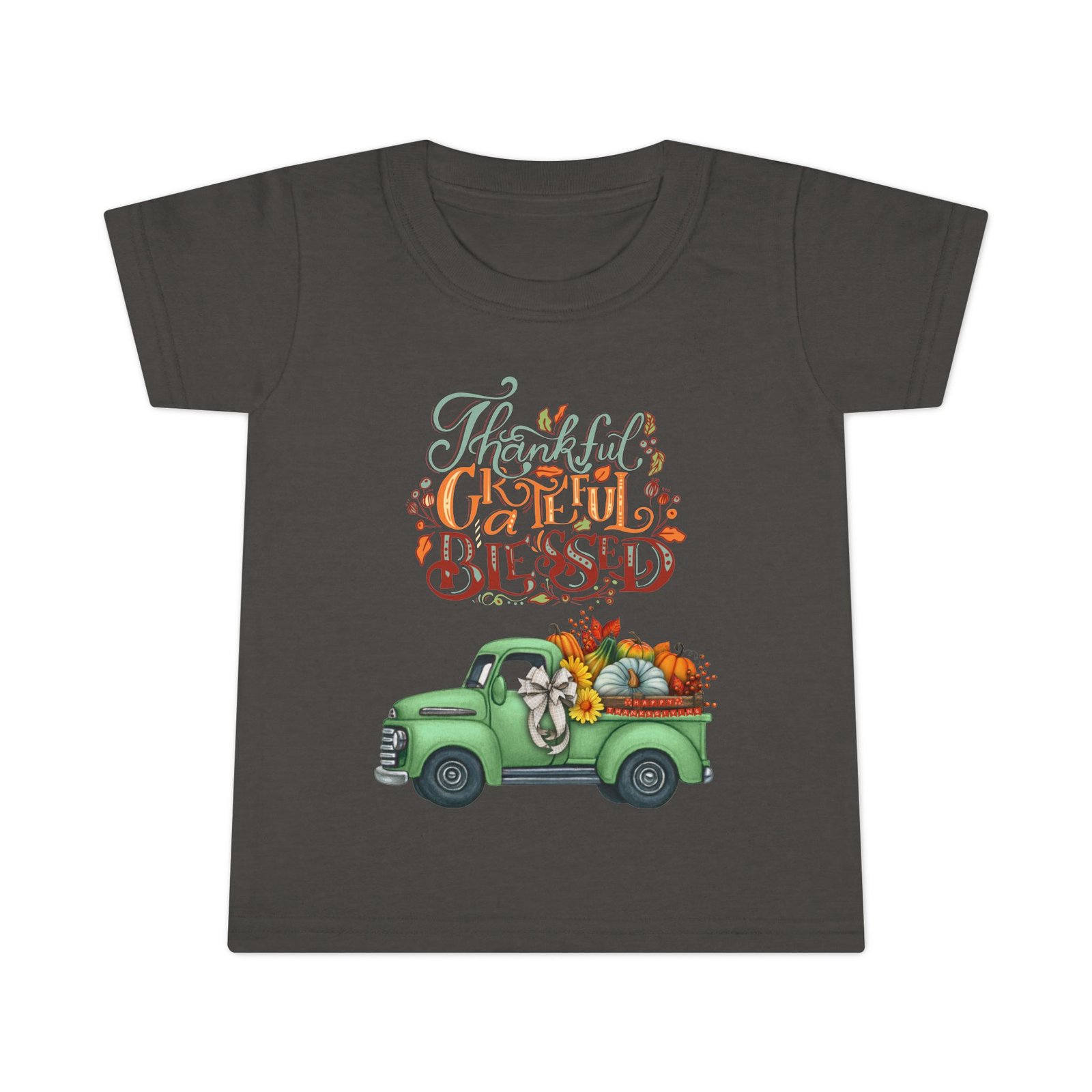toddler t shirt "grateful & blessed" vintage truck design, fall apparel, holiday gift for kids, autumn fashion, baby shower gift