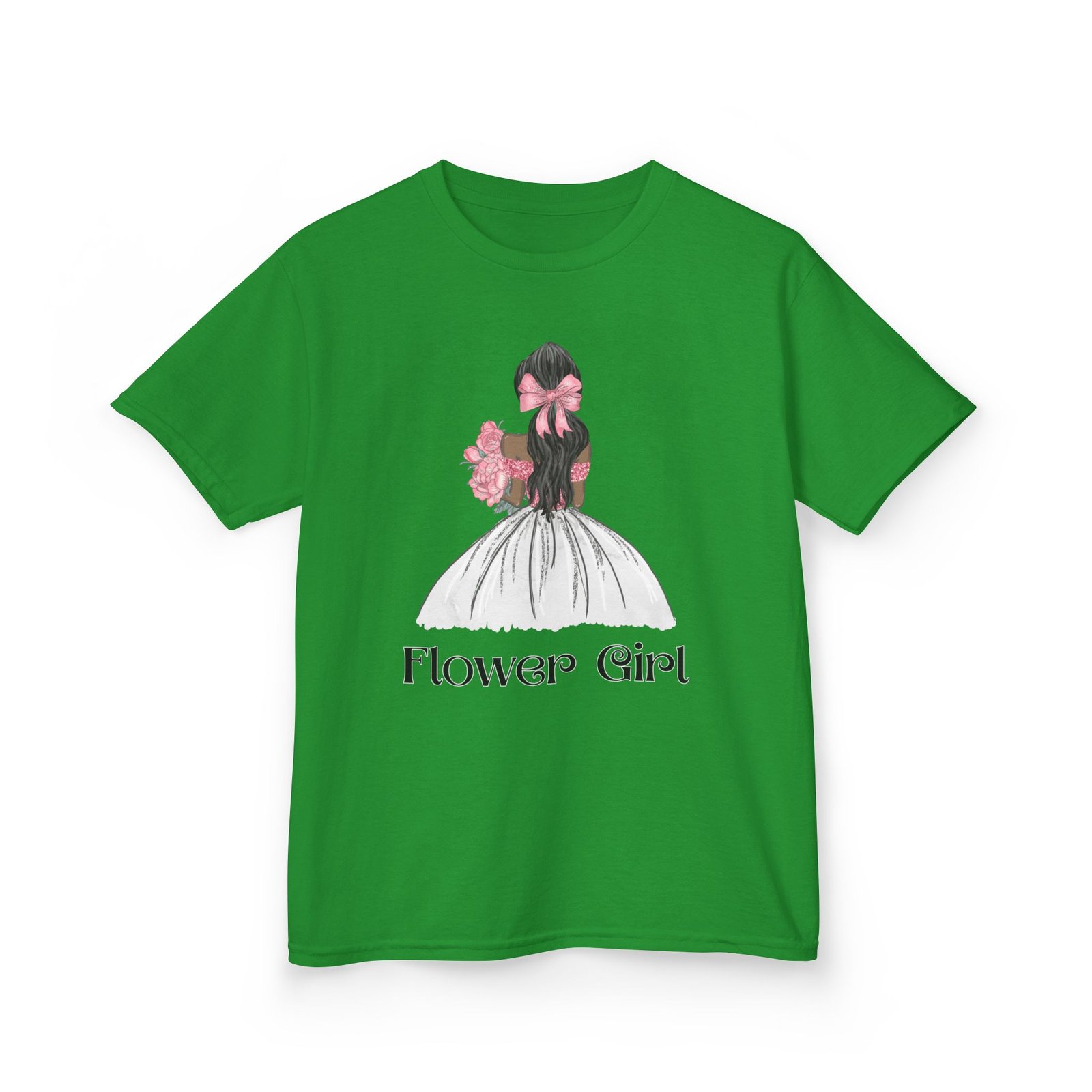 flower girl kids tee, cute floral t shirt for flower girls, wedding apparel, toddler gift, birthday outfit, spring fling top
