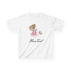 flower girl kids tee, cute kids t shirt, children's wedding outfit, floral graphic tee, birthday gift for girls, summer apparel