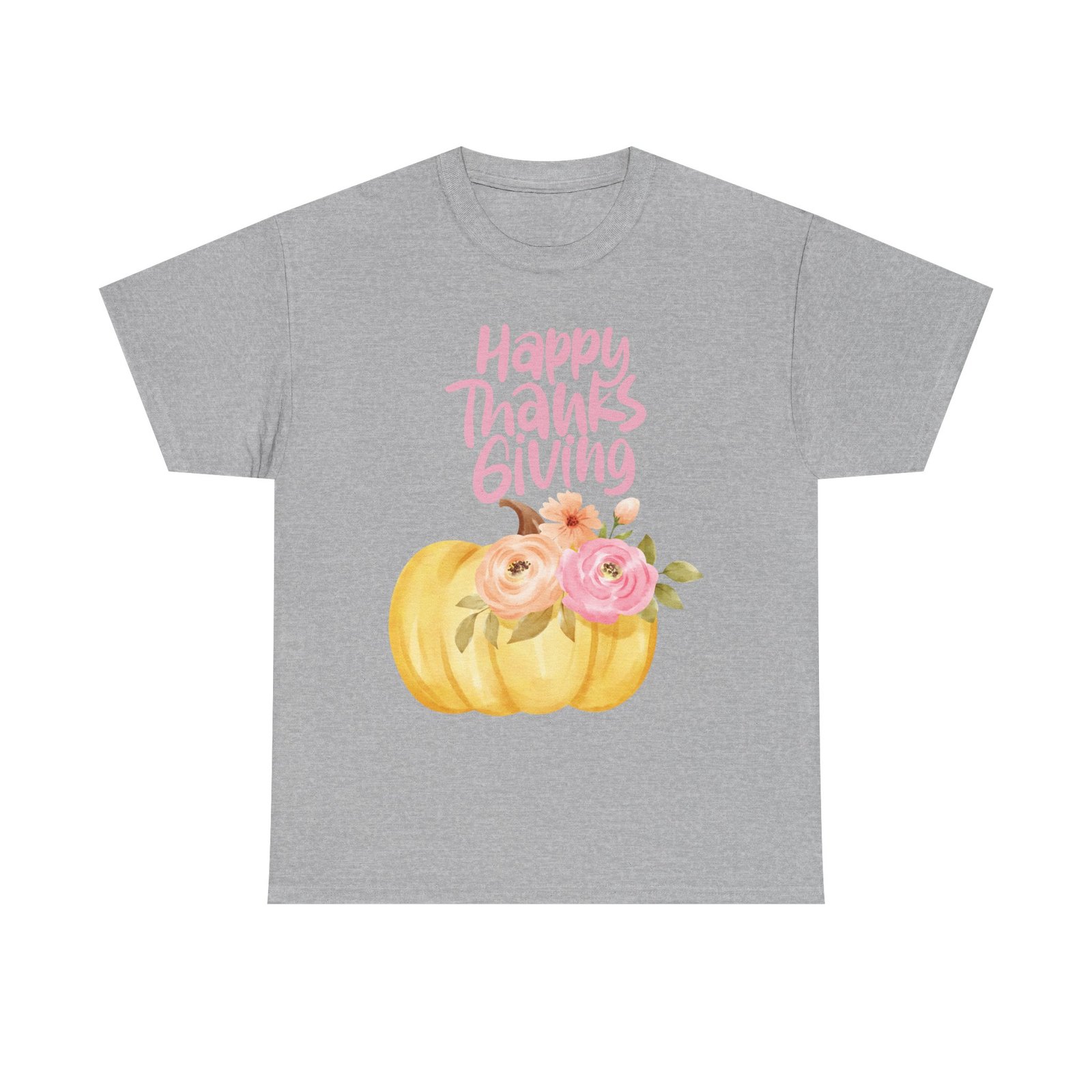 thanksgiving floral tee, holiday shirt, fall fashion, gifts for her, pumpkin t shirt, autumn apparel, friendsgiving outfit