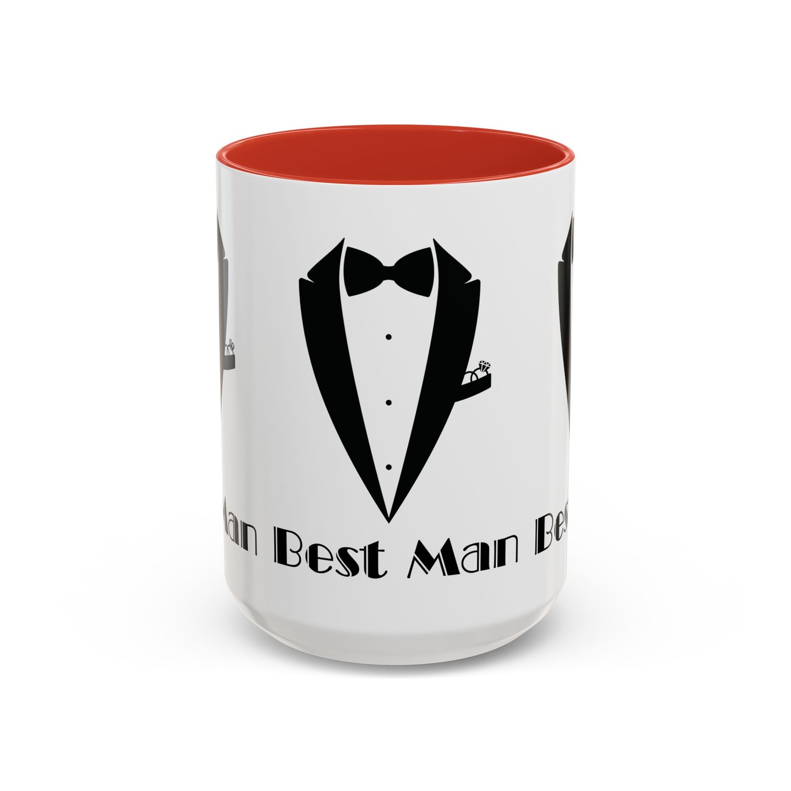 best man accent coffee mug 11/15 oz, groom’s gift, wedding party favor, unique best man gift, black and white coffee cup