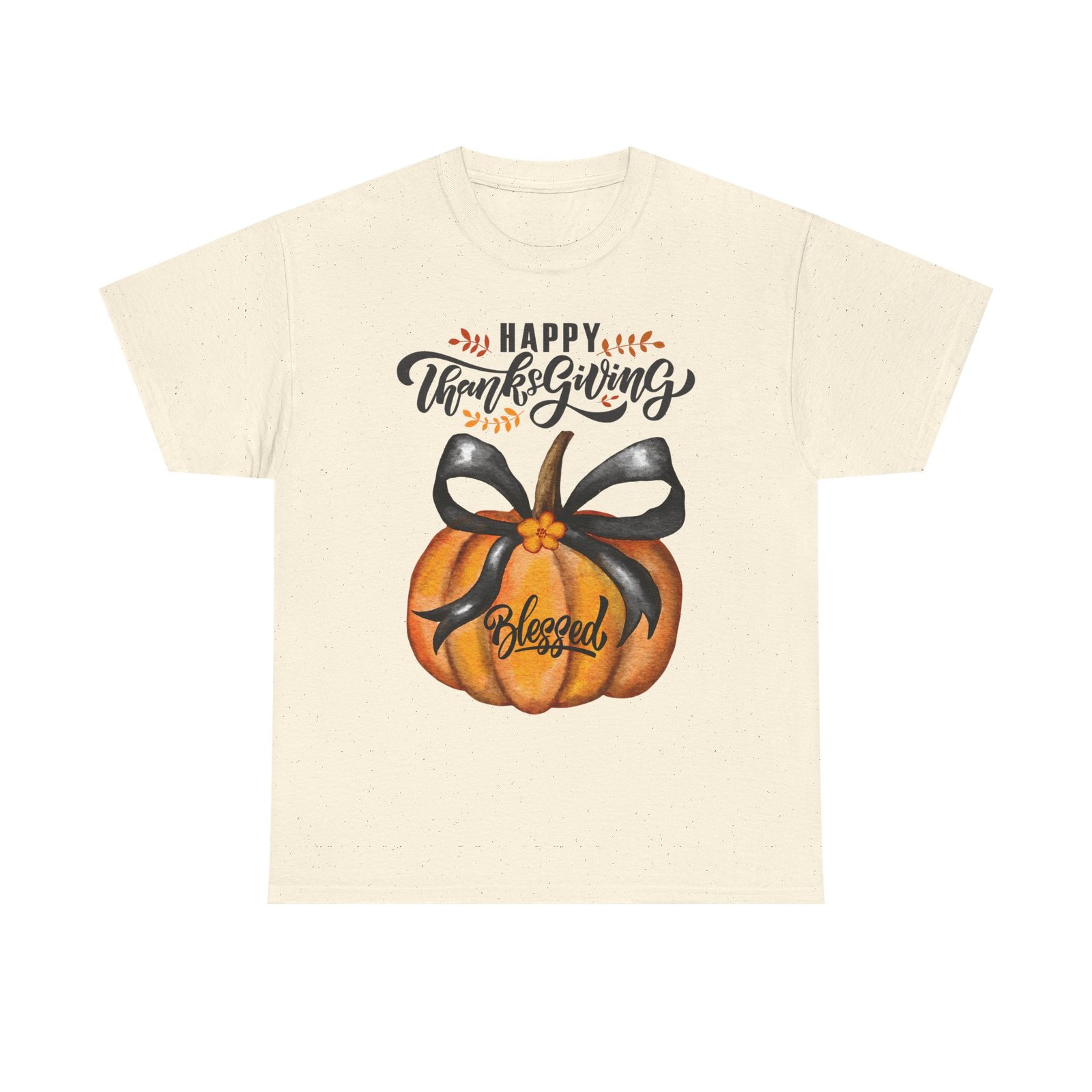 thanksgiving pumpkin tee happy thanksgiving, blessed shirt, fall apparel, unisex cotton tee, holiday gift