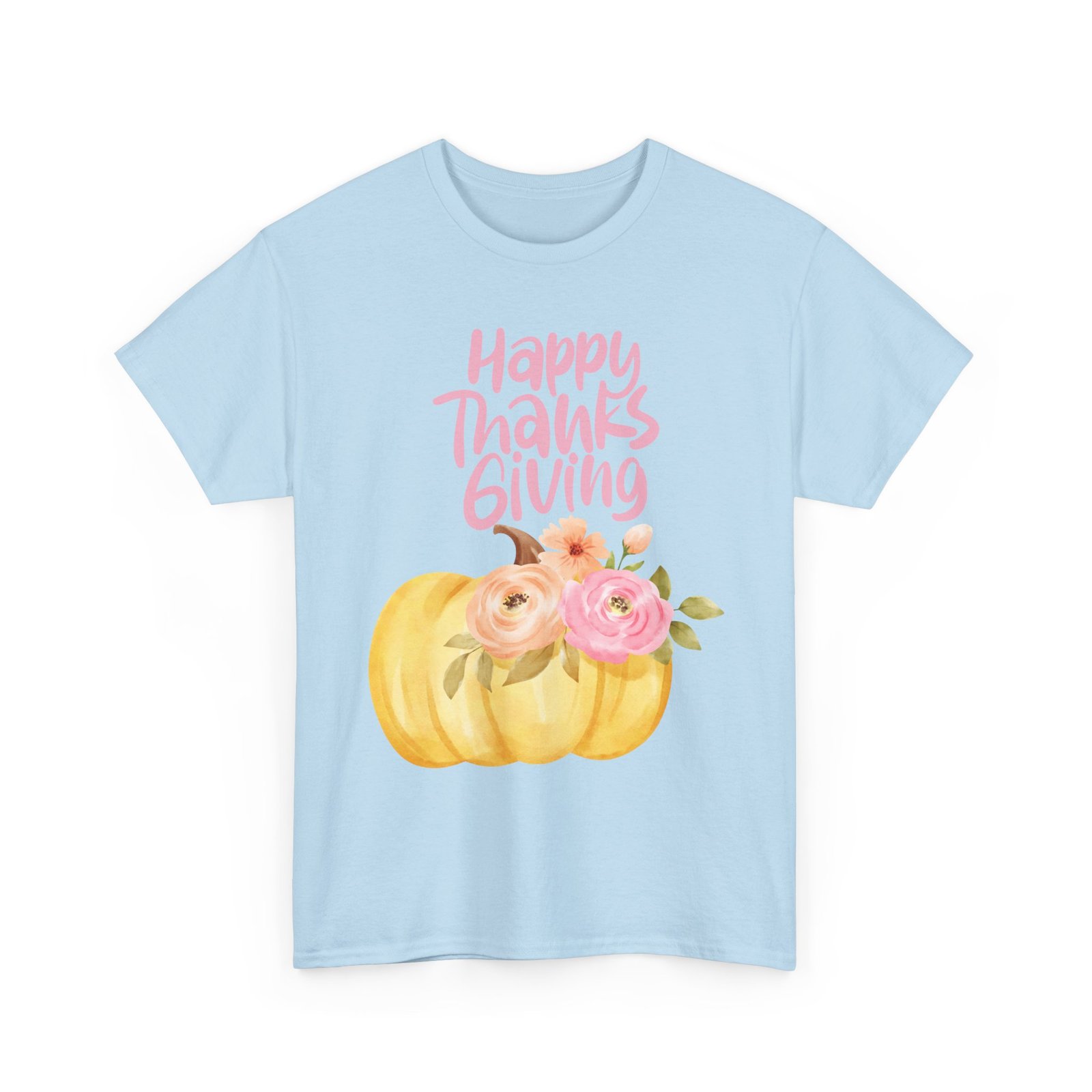 thanksgiving floral tee, holiday shirt, fall fashion, gifts for her, pumpkin t shirt, autumn apparel, friendsgiving outfit