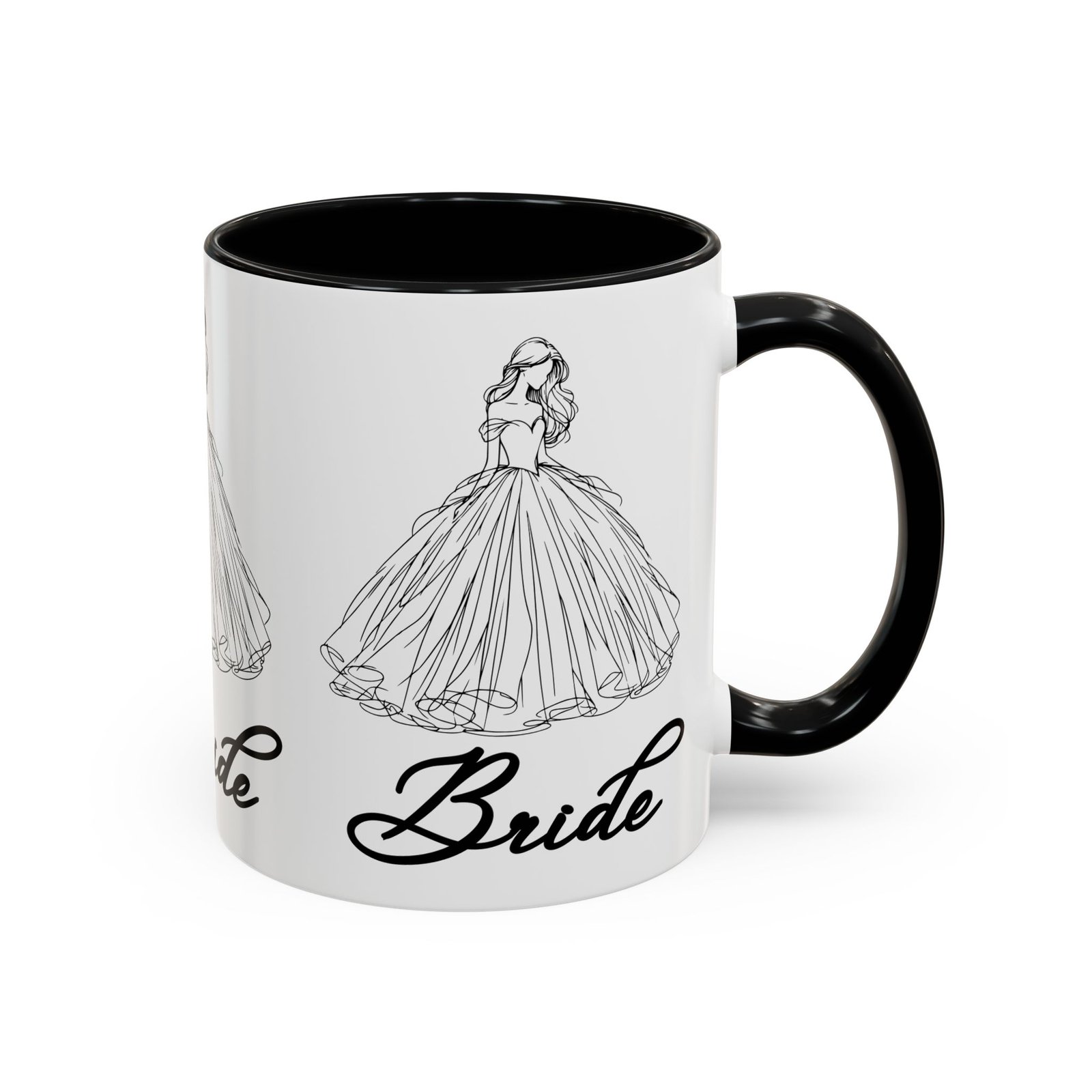 bride mug | elegant wedding dress design | bridal shower gift & keepsake