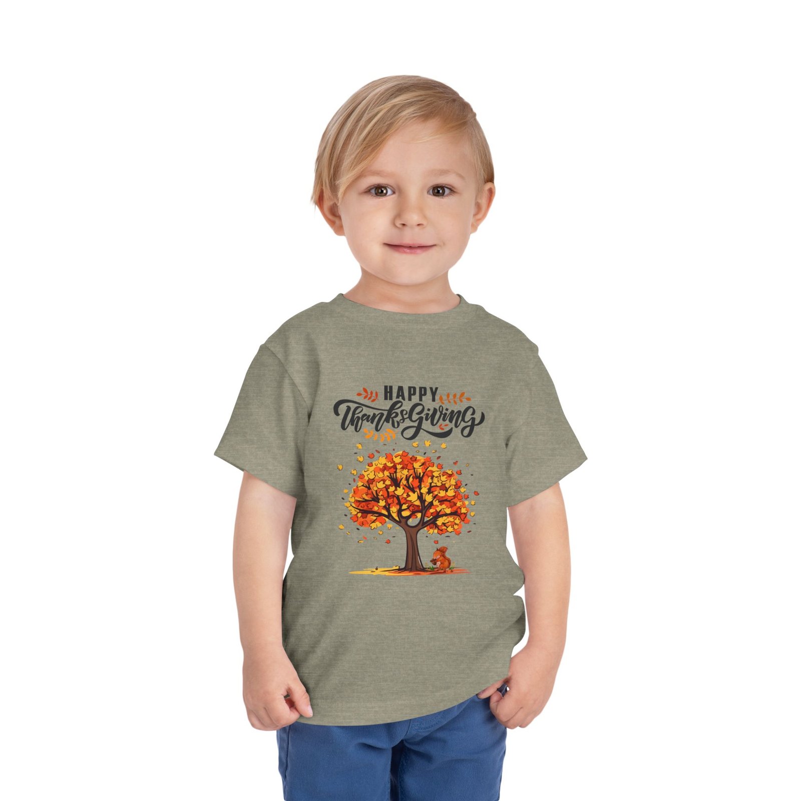 Matching C-Thanksgiving Toddler Tee, Fall Shirt for Kids, Autumn Celebration Outfit, Cute Thanksgiving Apparel, Toddler Short Sleeve Shirt - Image 14