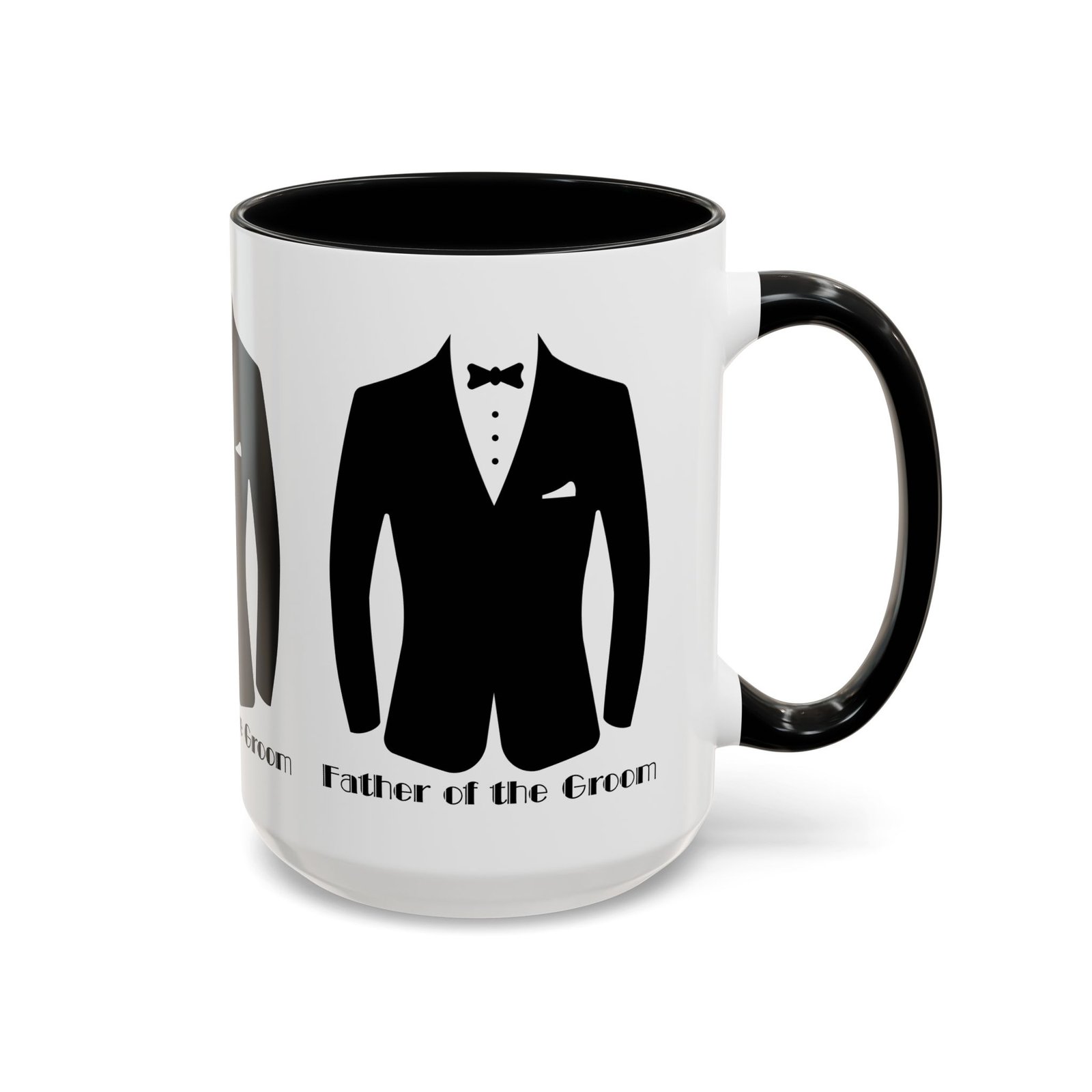 father of the groom accent coffee mug 11/15 oz perfect groomsmen gift, wedding keepsake, stylish drinkware, unique wedding favor