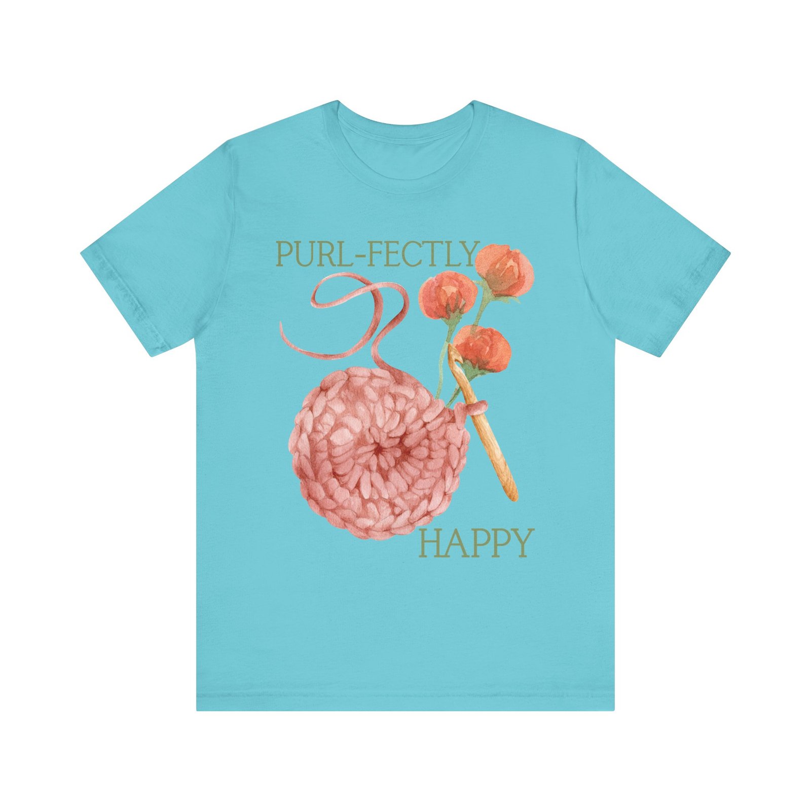 Purl-fectly Happy Crafting Joy Tee -Unisex Short Sleeve Shirt - Image 64