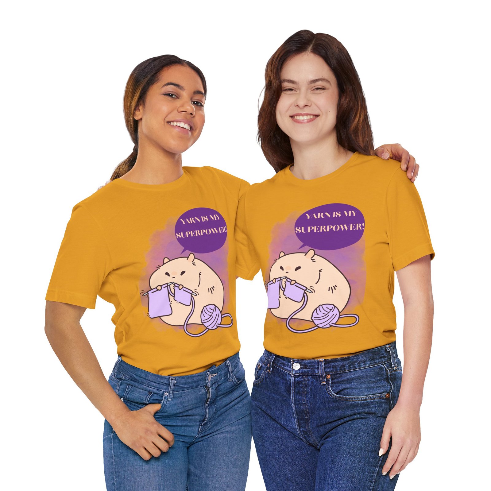 Yarn is my superpower! Crafty Knitting Superpower Tee for Crafters - Image 48