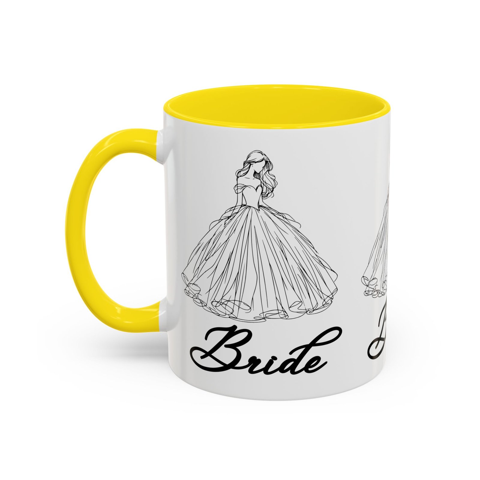 bride mug | elegant wedding dress design | bridal shower gift & keepsake