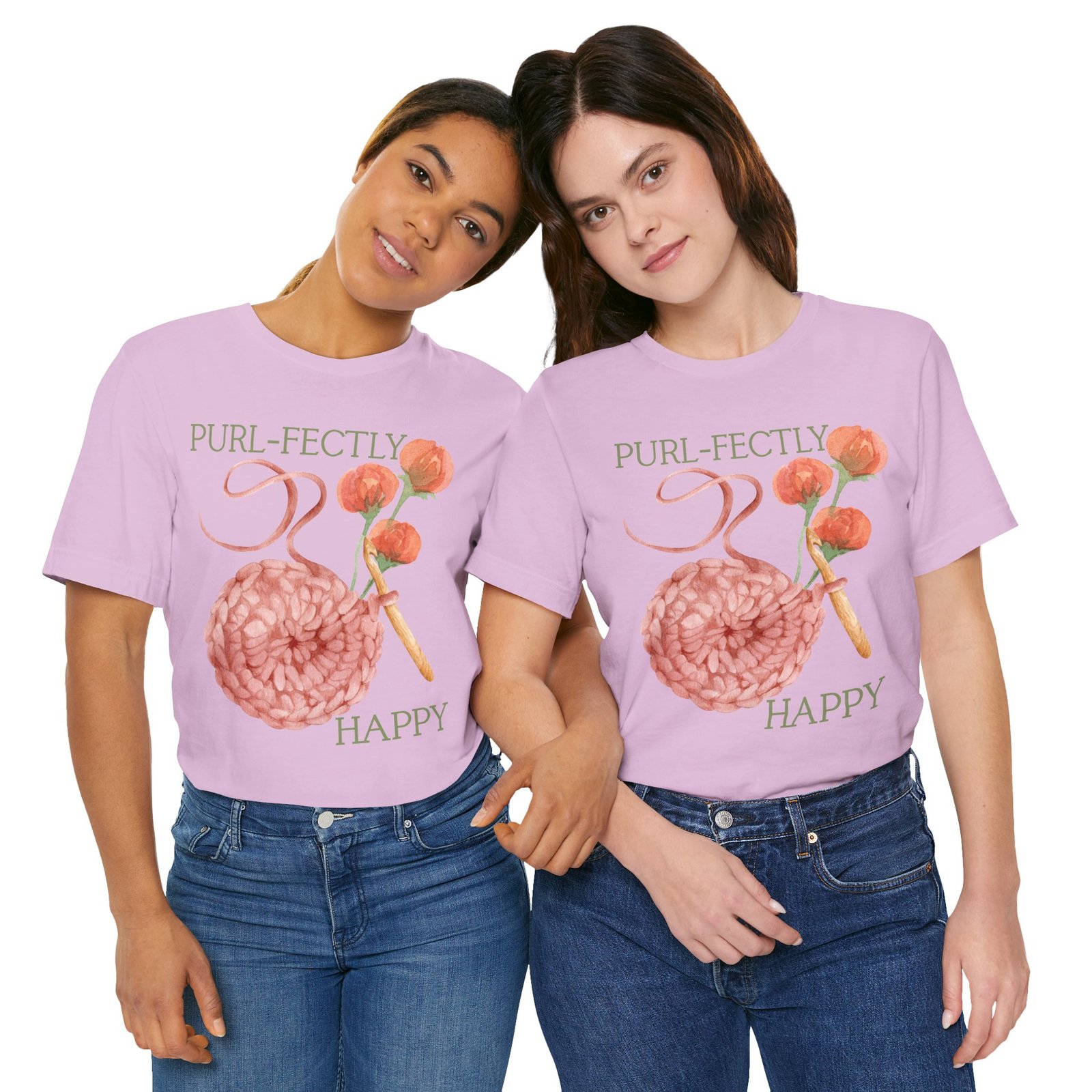 Purl-fectly Happy Crafting Joy Tee -Unisex Short Sleeve Shirt - Image 75