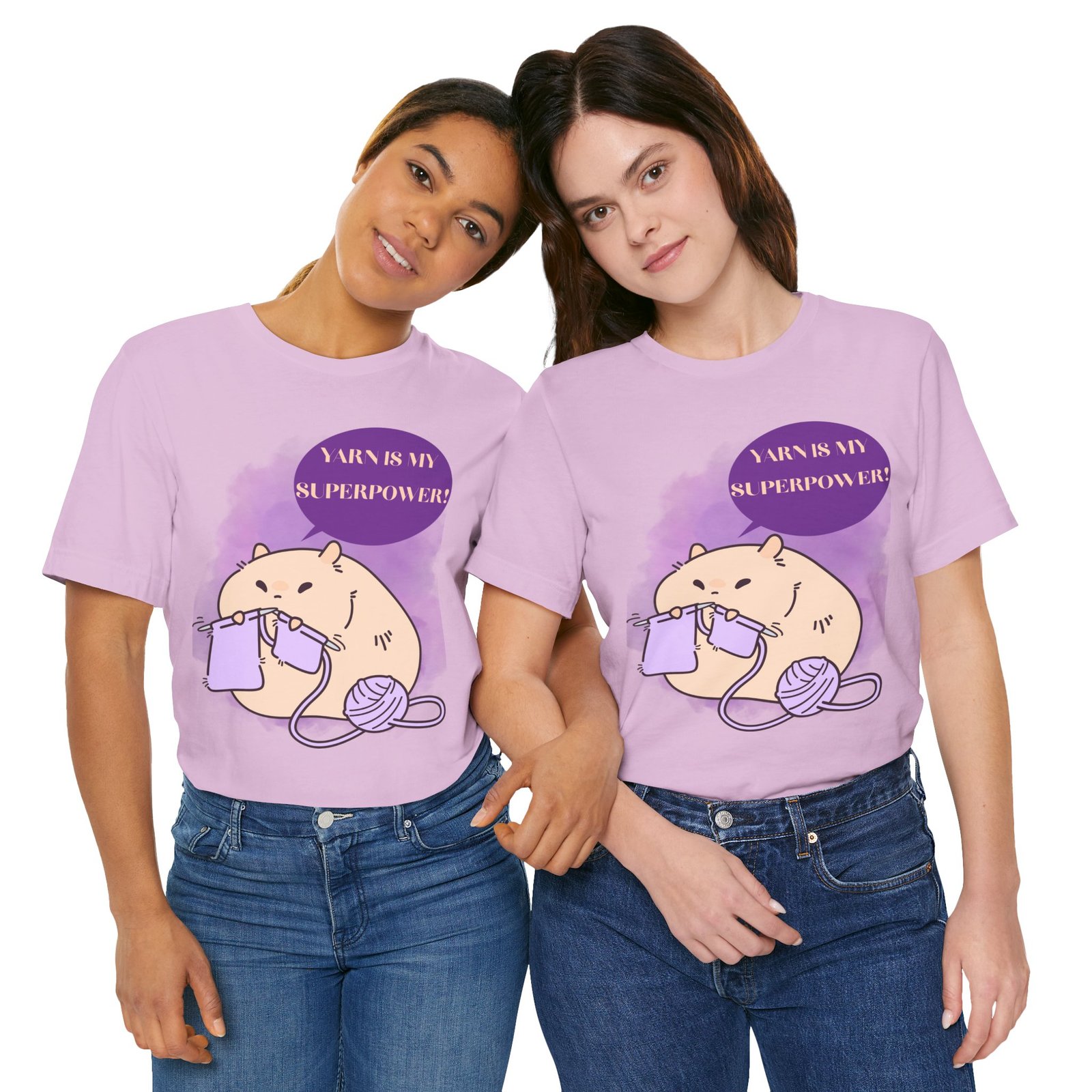 Yarn is my superpower! Crafty Knitting Superpower Tee for Crafters - Image 64