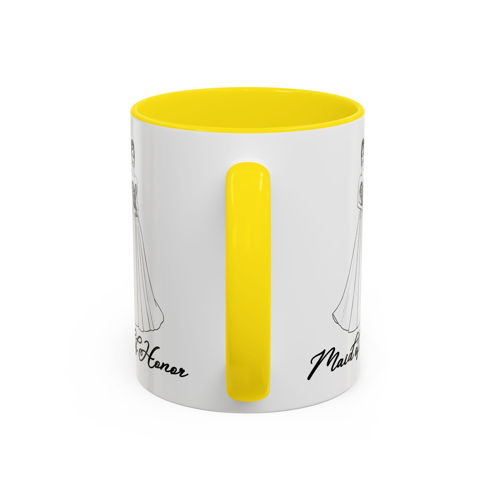 maid of honor coffee mug, bridal party gift, wedding celebration mug, customizable maid of honor cup, cute coffee lover gift