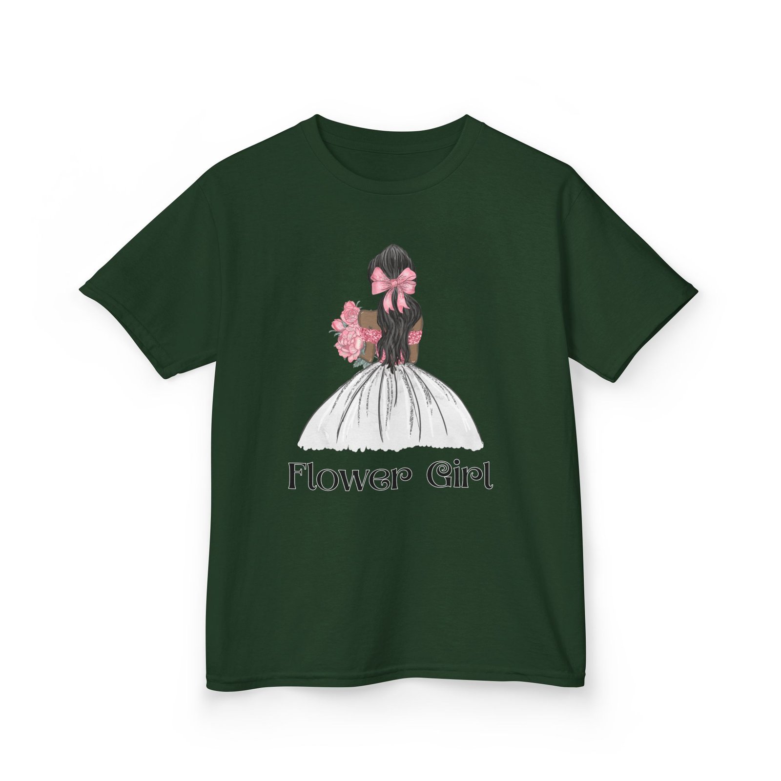 flower girl kids tee, cute floral t shirt for flower girls, wedding apparel, toddler gift, birthday outfit, spring fling top