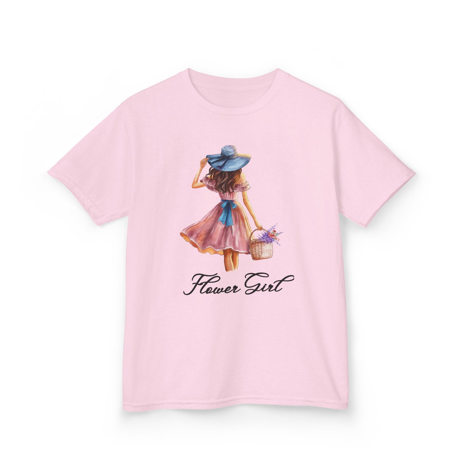 flower girl kids tee, cute kids t shirt, spring fashion, outdoor playwear, children's gift, floral design