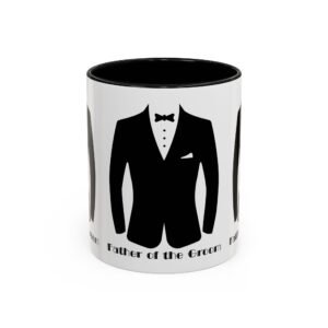 father of the groom accent coffee mug 11/15 oz perfect groomsmen gift, wedding keepsake, stylish drinkware, unique wedding favor