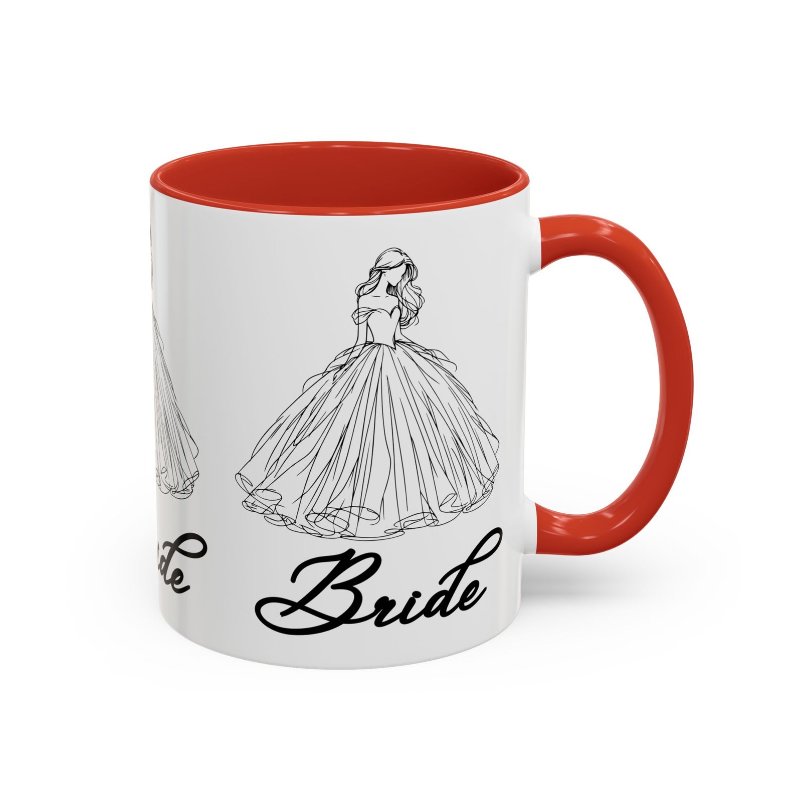 bride mug | elegant wedding dress design | bridal shower gift & keepsake