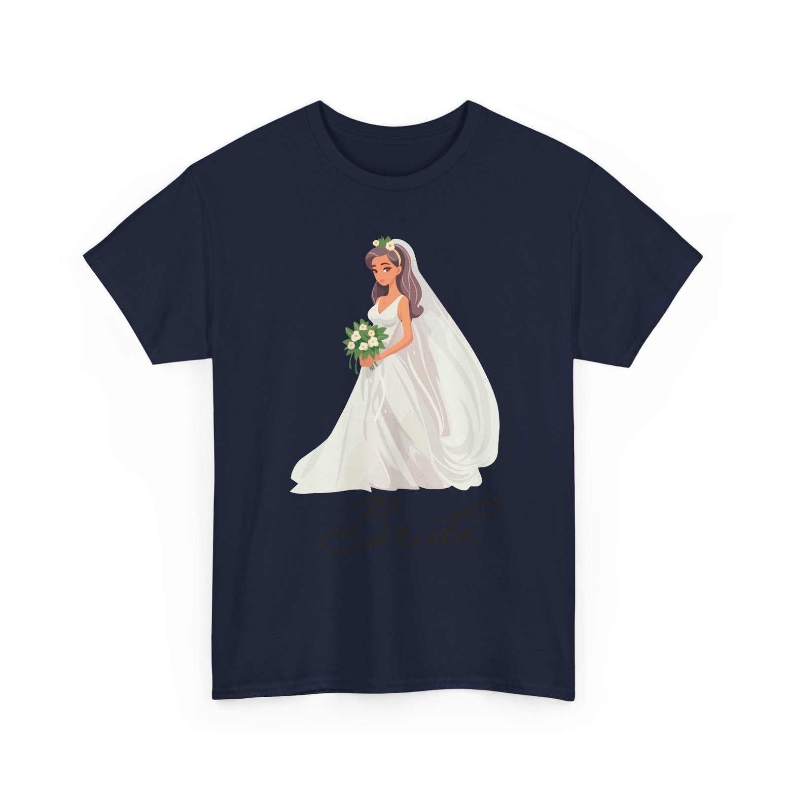 bride sketch unisex heavy cotton tee perfect for weddings, bridal showers, bachelorette parties, engagements, and gifts