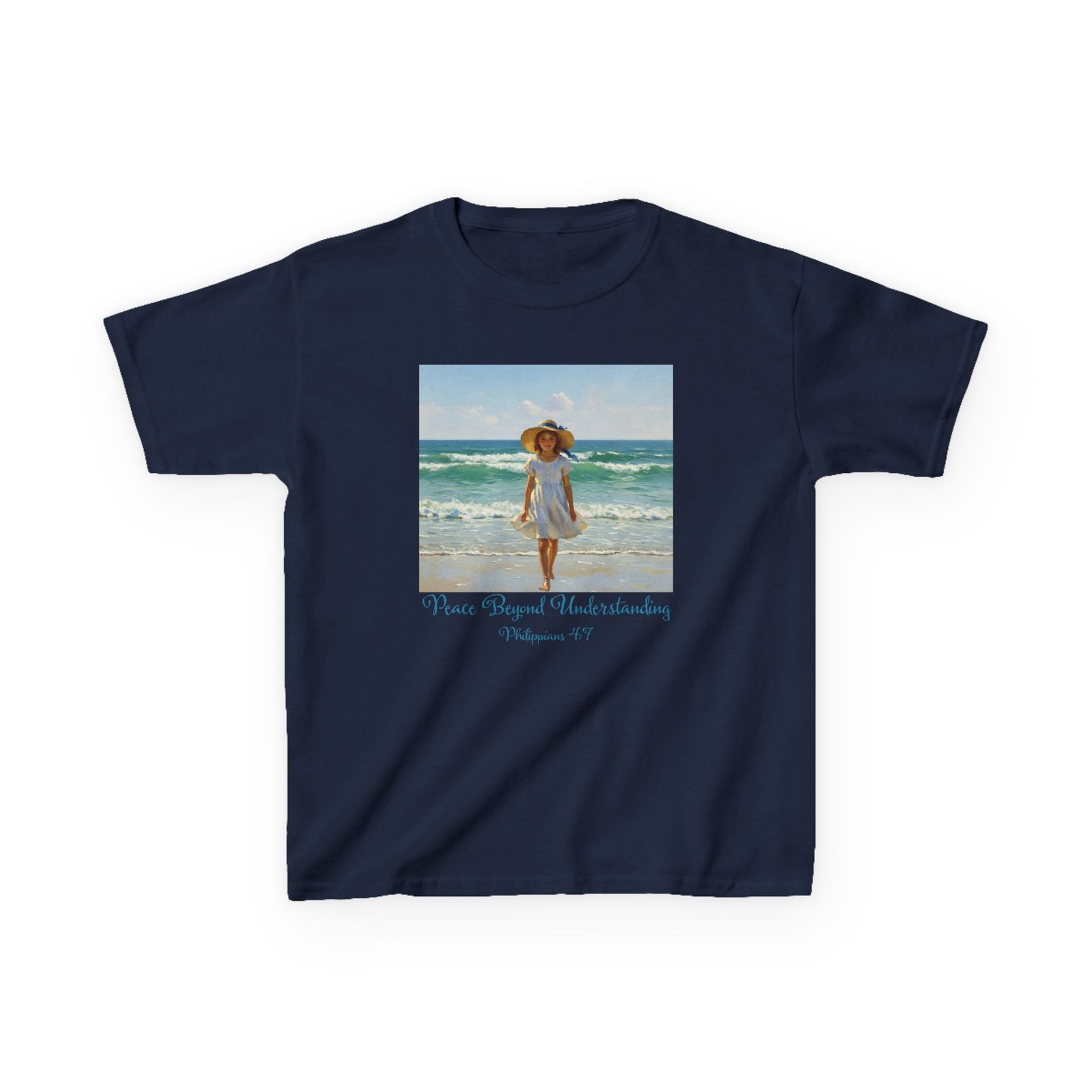 whimsical girl at the beach fun kids tee, summer shirt, beach day tee, vacation outfit, cute kids clothing