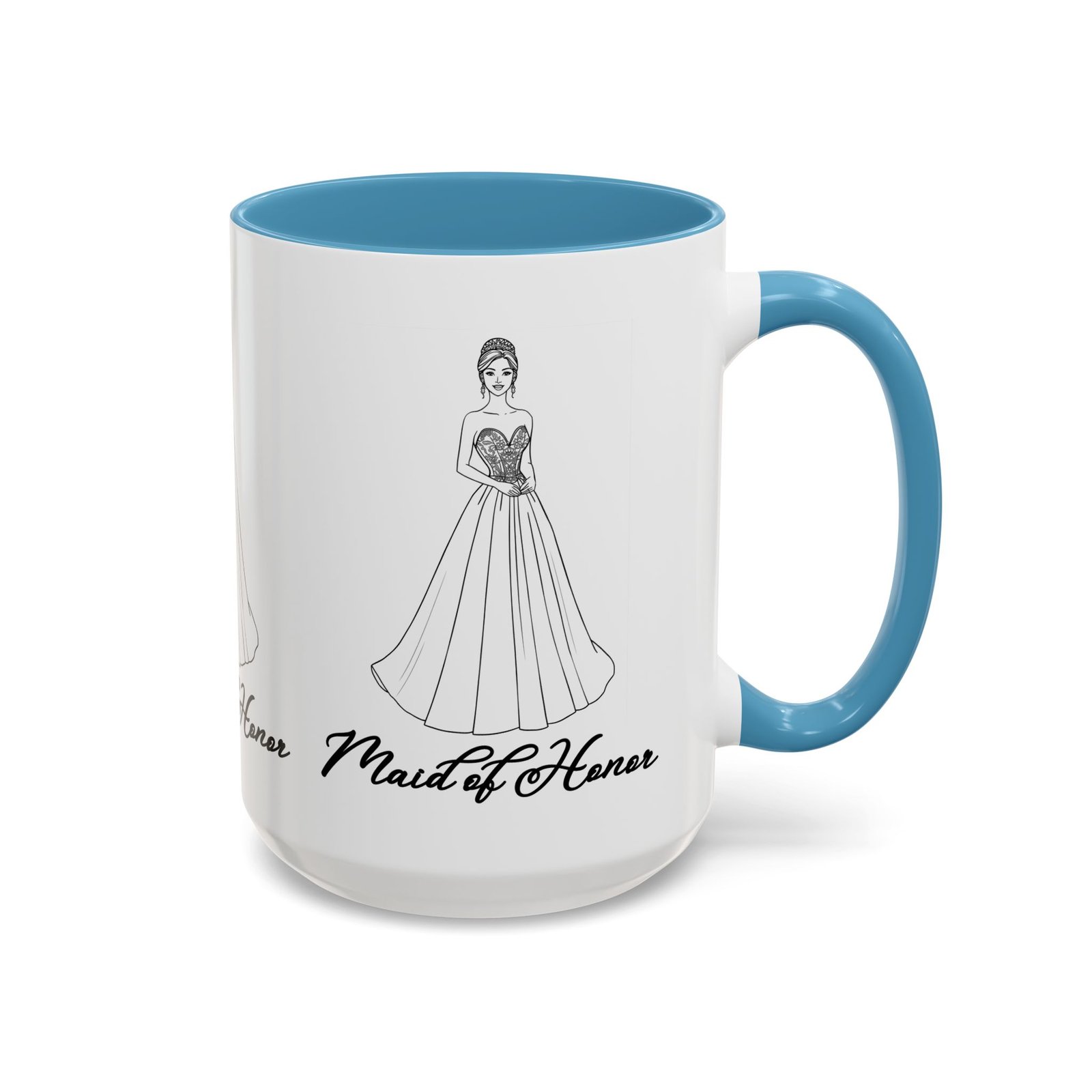 maid of honor coffee mug, bridal party gift, wedding celebration mug, customizable maid of honor cup, cute coffee lover gift