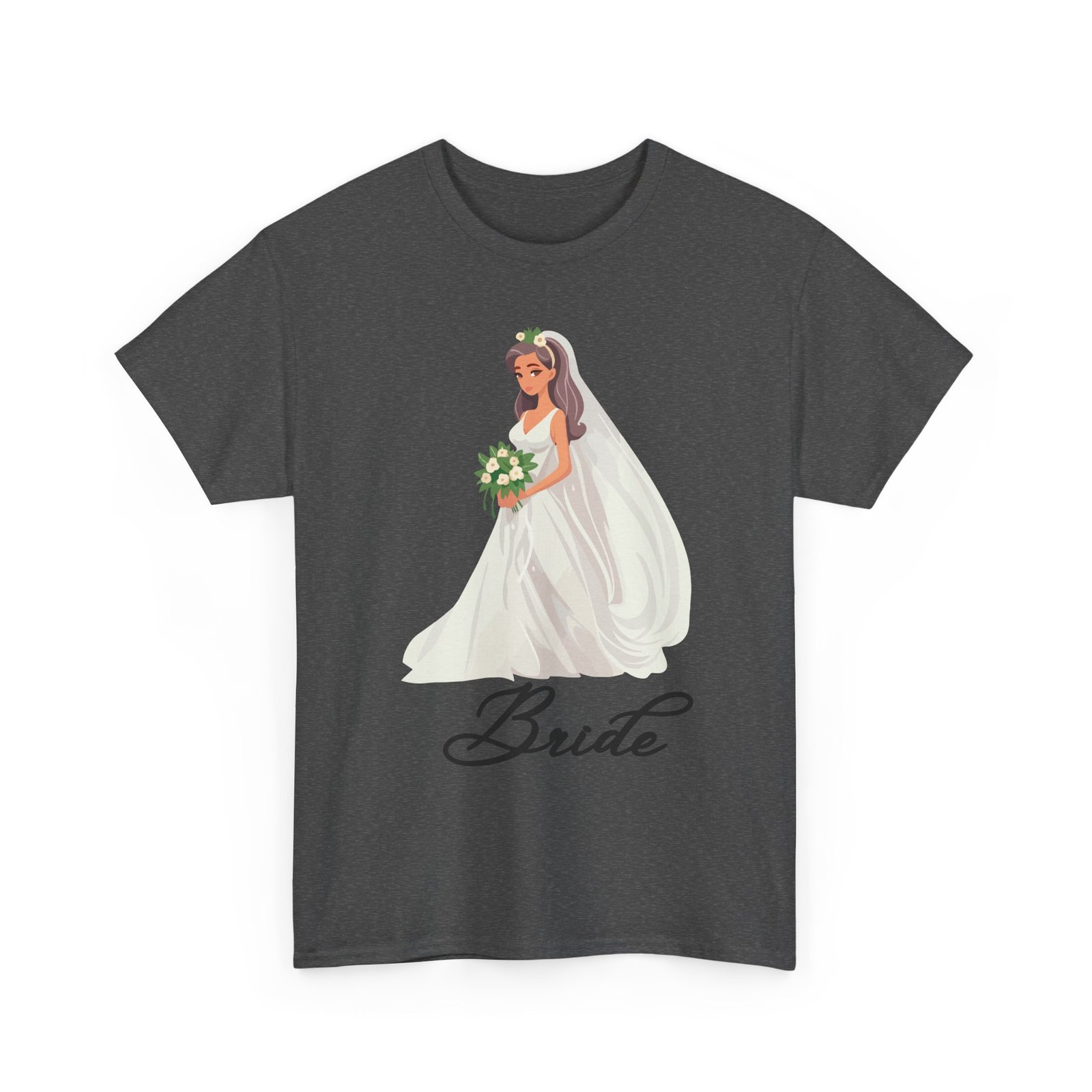 bride sketch unisex heavy cotton tee perfect for weddings, bridal showers, bachelorette parties, engagements, and gifts