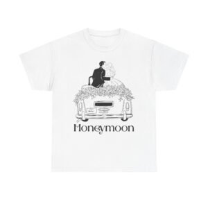 copy of honeymoon tee, romantic couple shirt, newlywed gift, wedding celebration apparel, typography tee, unisex cotton top