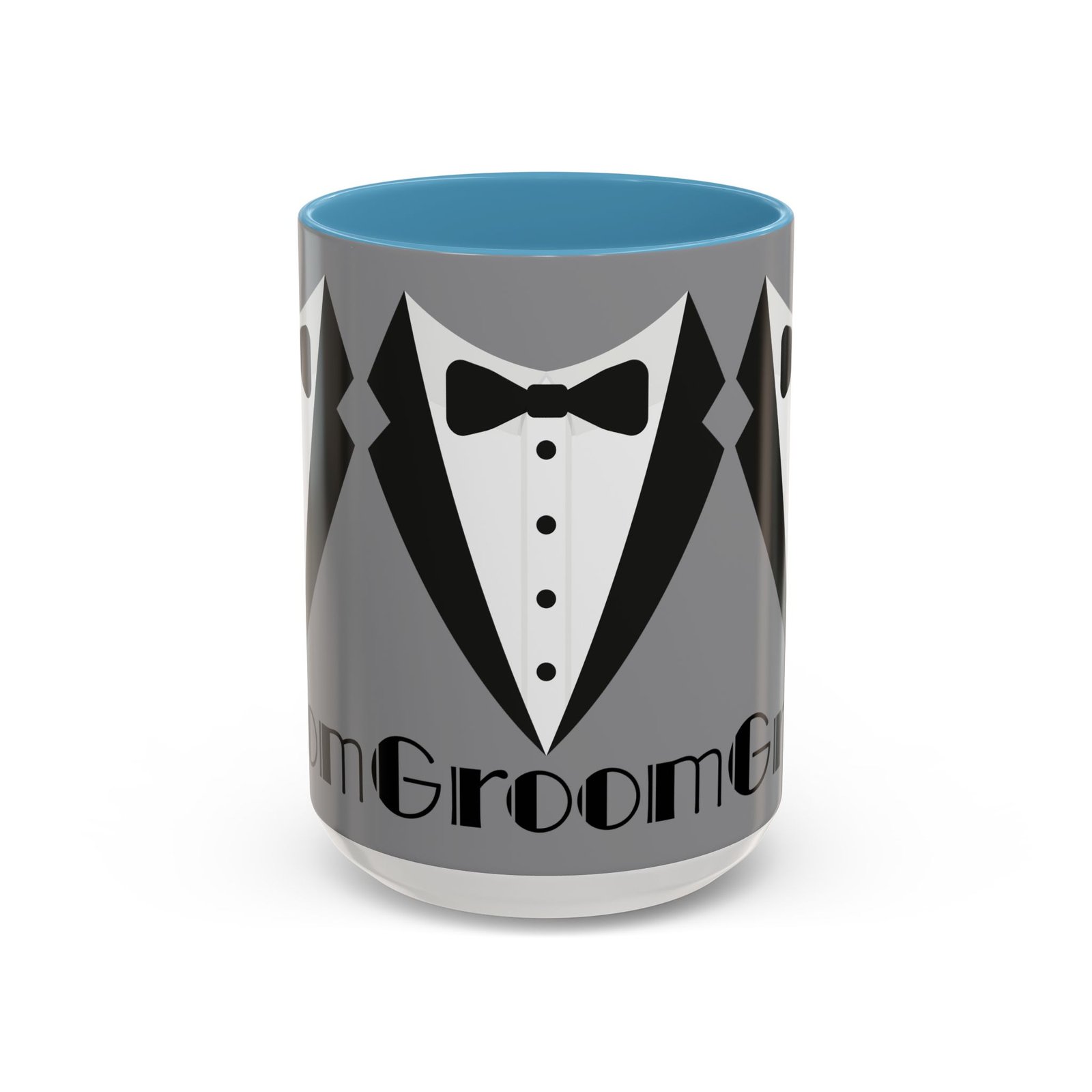 groom coffee mug, wedding gift, groomsmen party mug, black and white accent mug, engagement celebration
