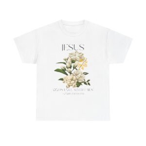 jesus god's love never fails unisex heavy cotton tee